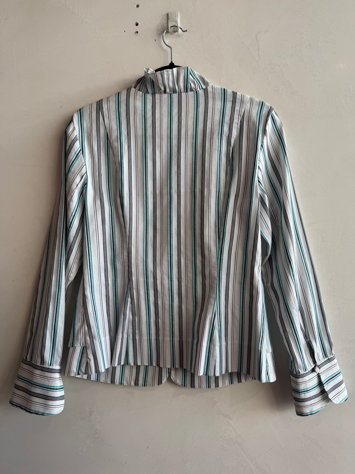 Anthea Crawford blue striped shirt - Size 10