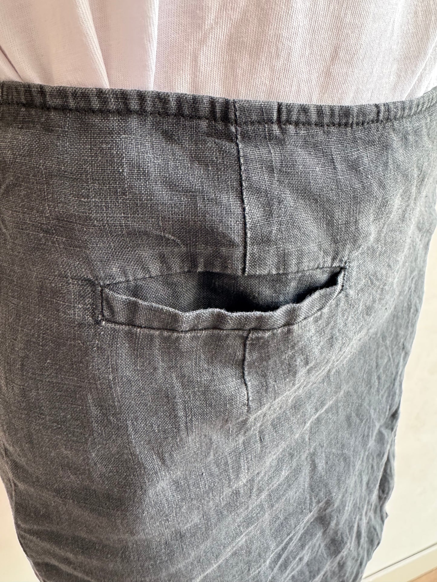 Vintage Country Road Linen Skirt - size 8