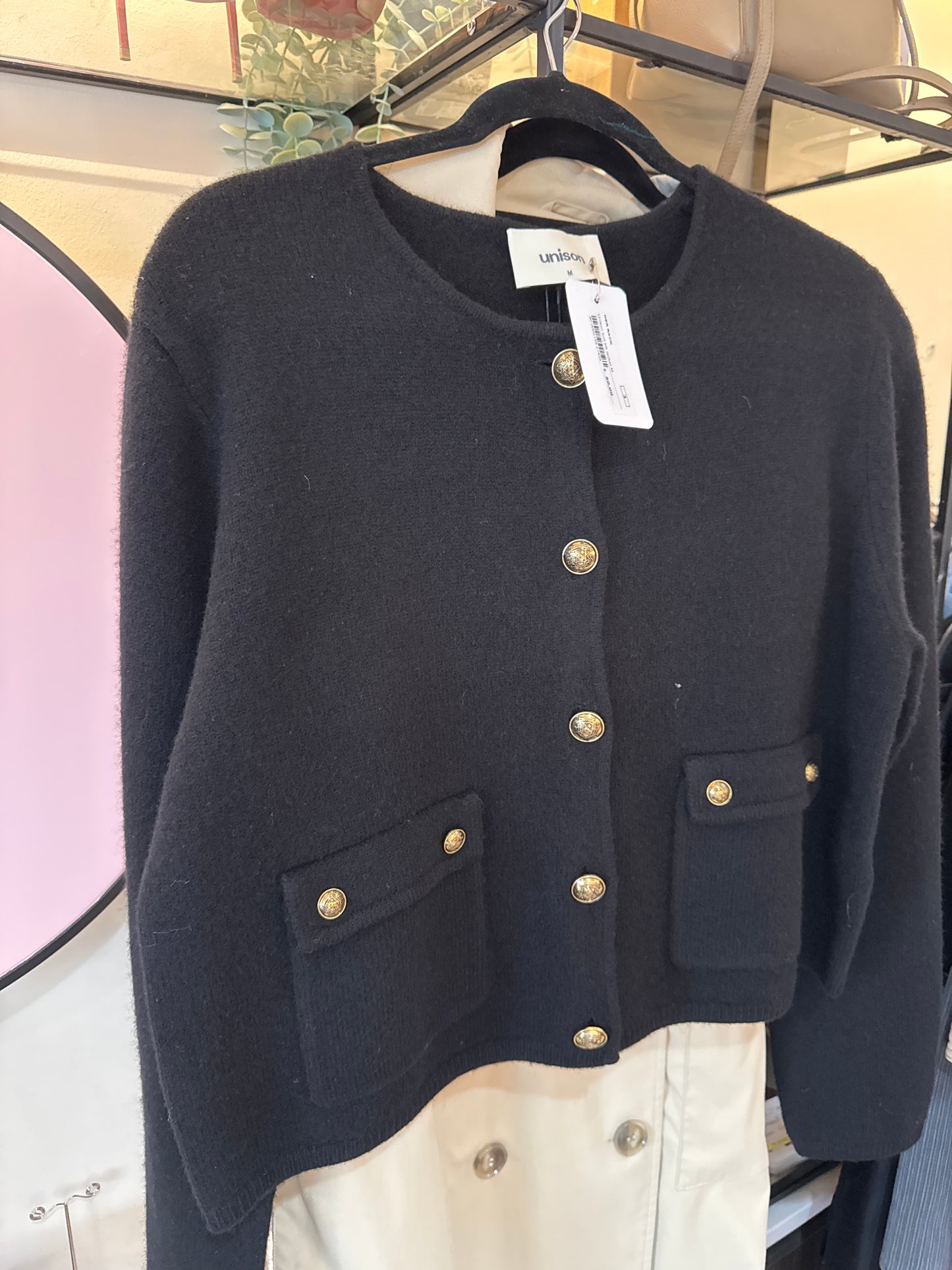 Unison Black Cropped Jacket M