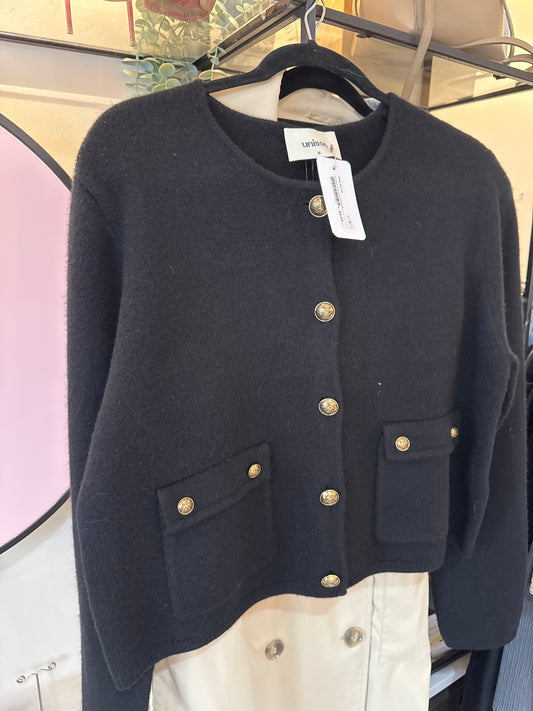 Unison Black Cropped Jacket M