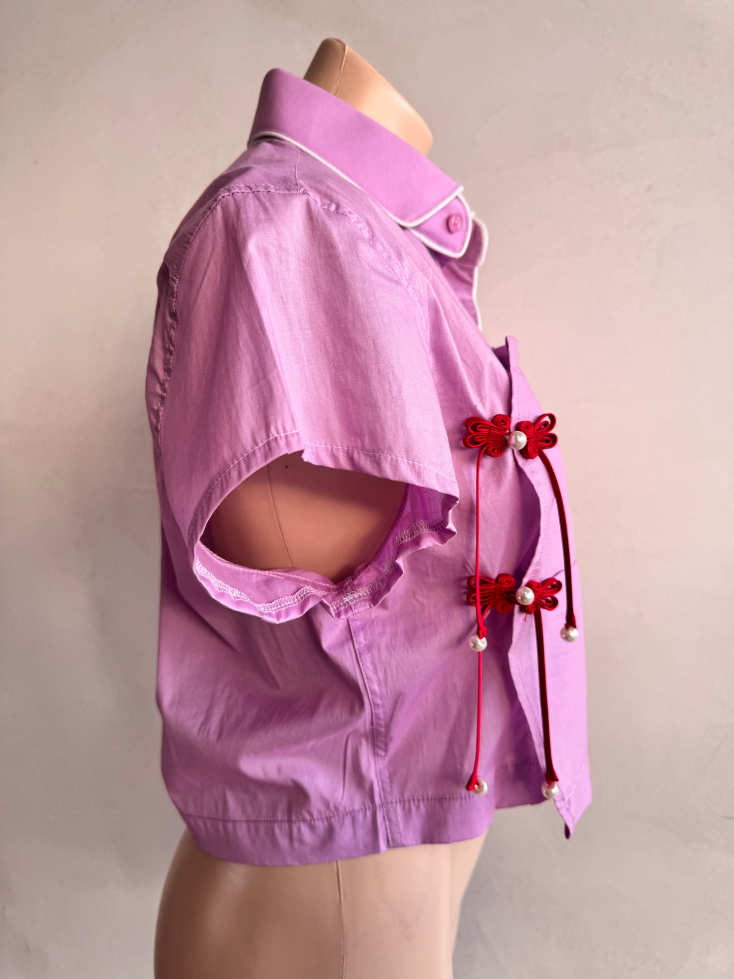 Upcycled Zenetti Lilac Tang Shirt - size L