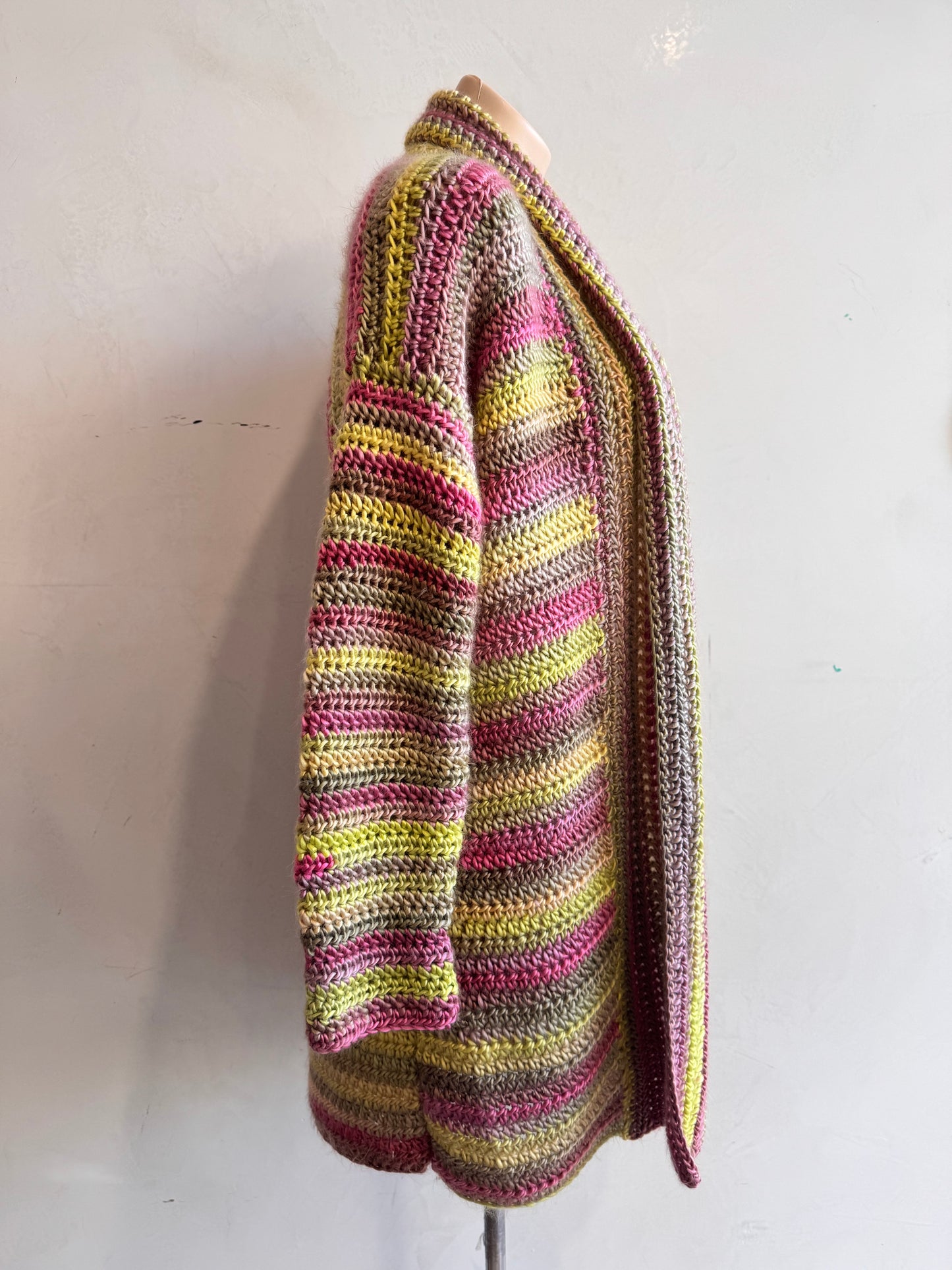 Colourful Handknit Cardigan - size M/L