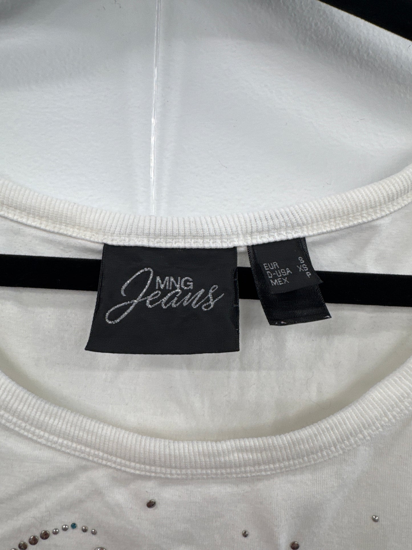 MNG White Embellished Tank - Size S