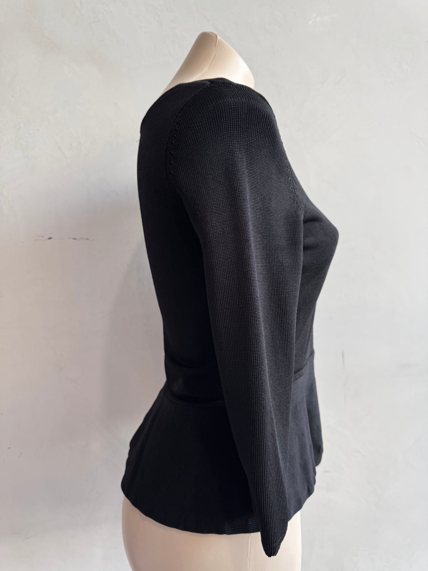 Vintage Review black Knit top size 12