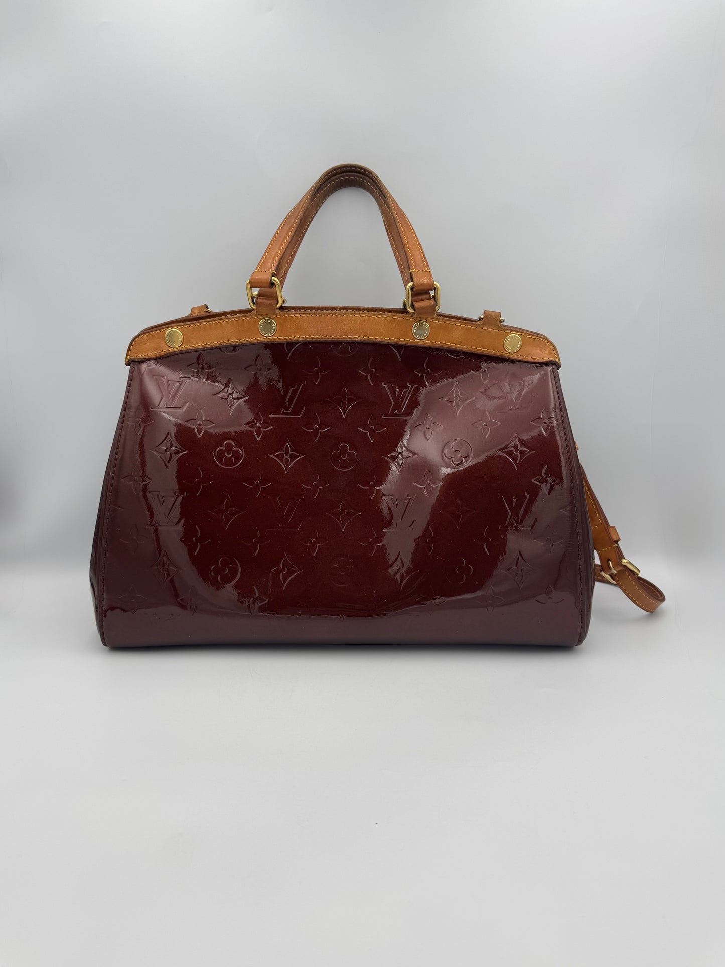 LOUIS VUITTON 2012 Monogram Vernis Brea MM Satchel
