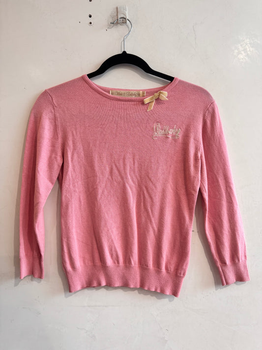 Wheels & DollBaby pink knit top - size 8
