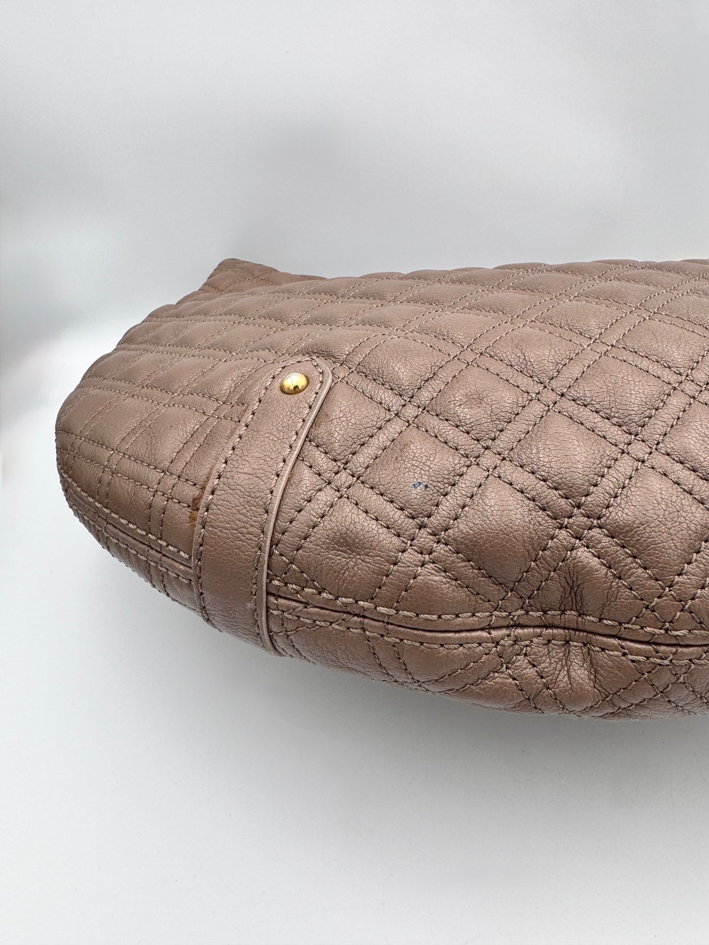 MARC JACOBS Hobo Banana Calf Leather Bag in Mouse
