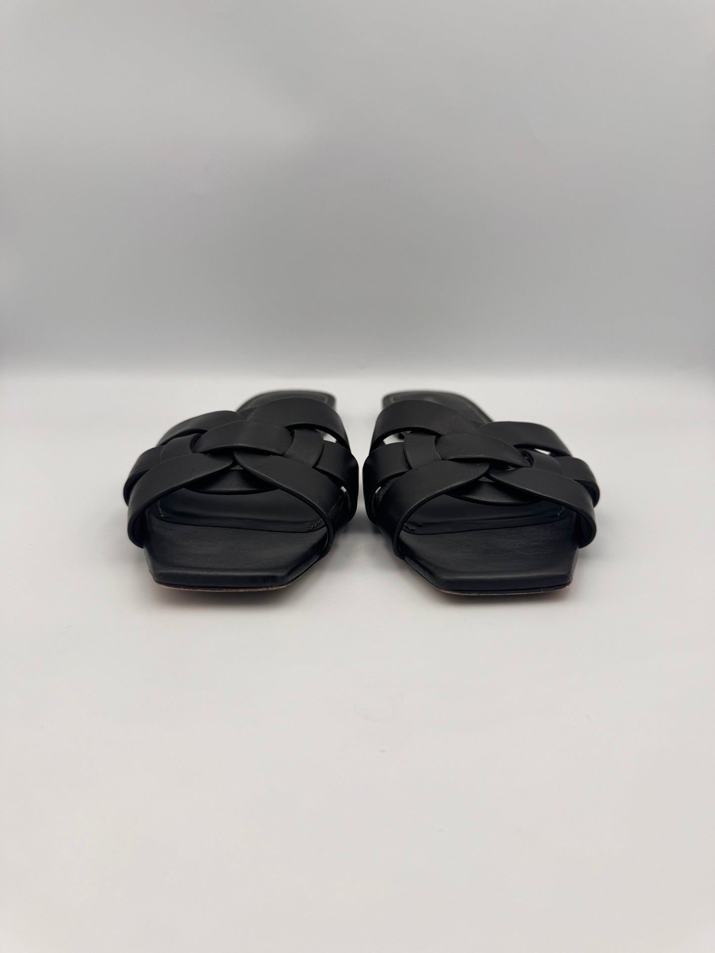 Yves Saint Laurent Black Slides Size 40