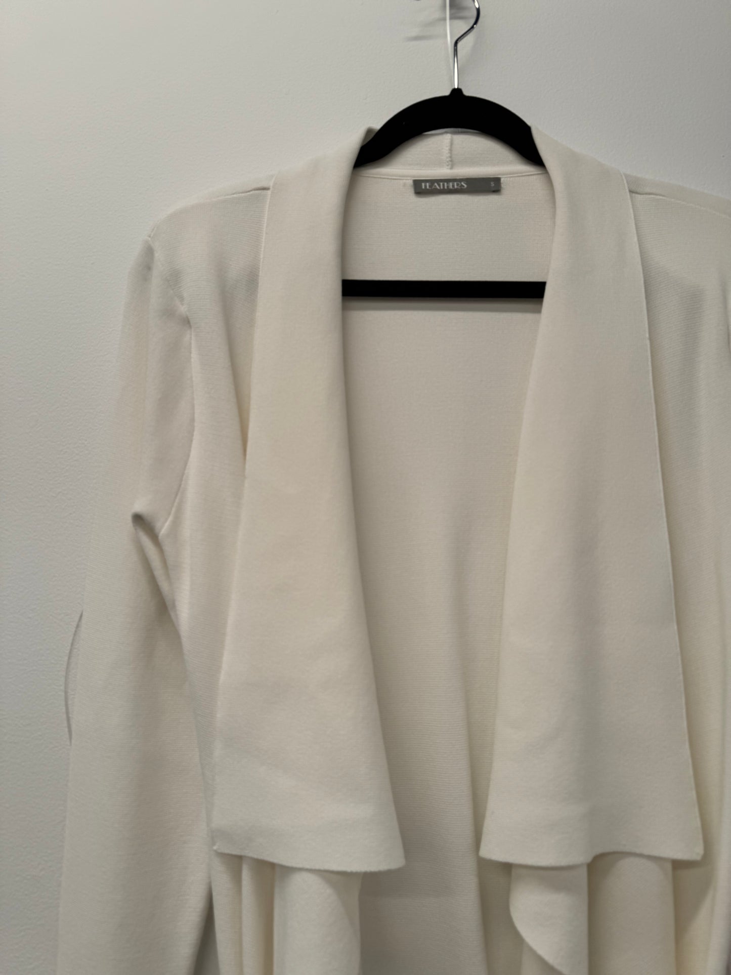 Feathers White Cardigan - Size S