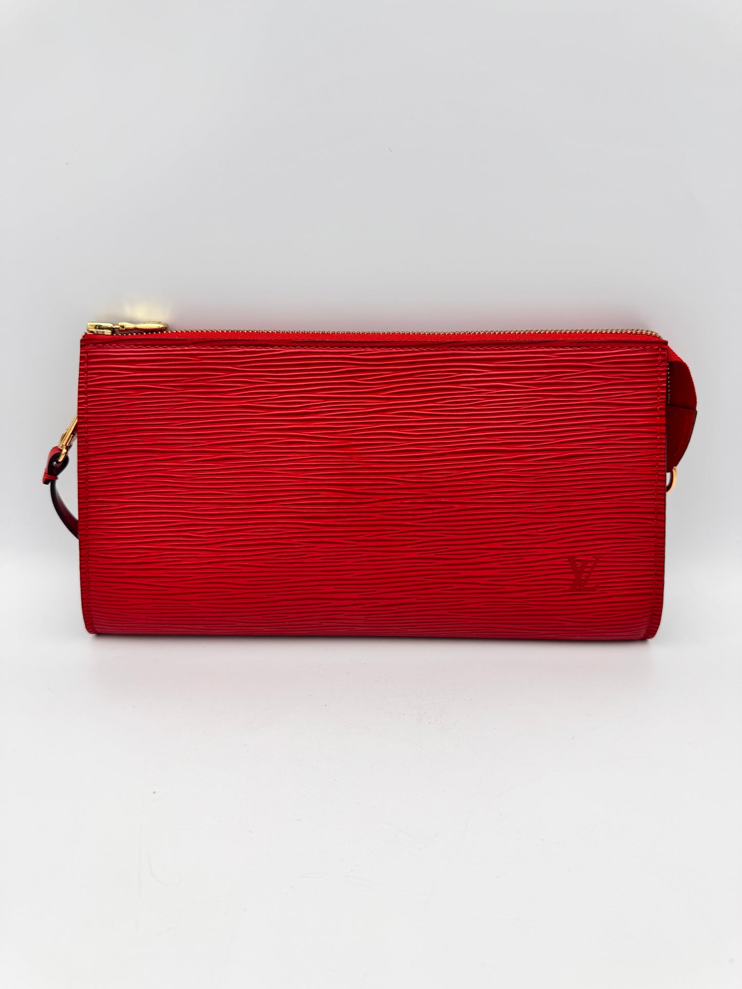 LOUIS VUITTON Red EPI Leather Pochette