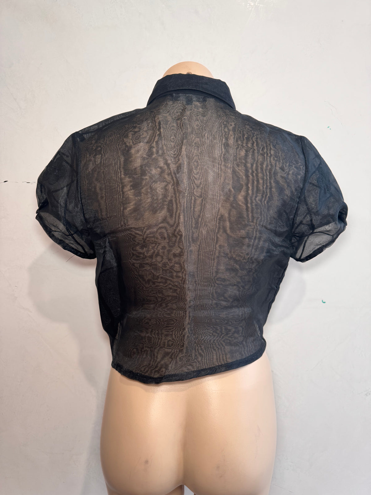 Upcycled Sandra Steiner semi Sheer Top - size M