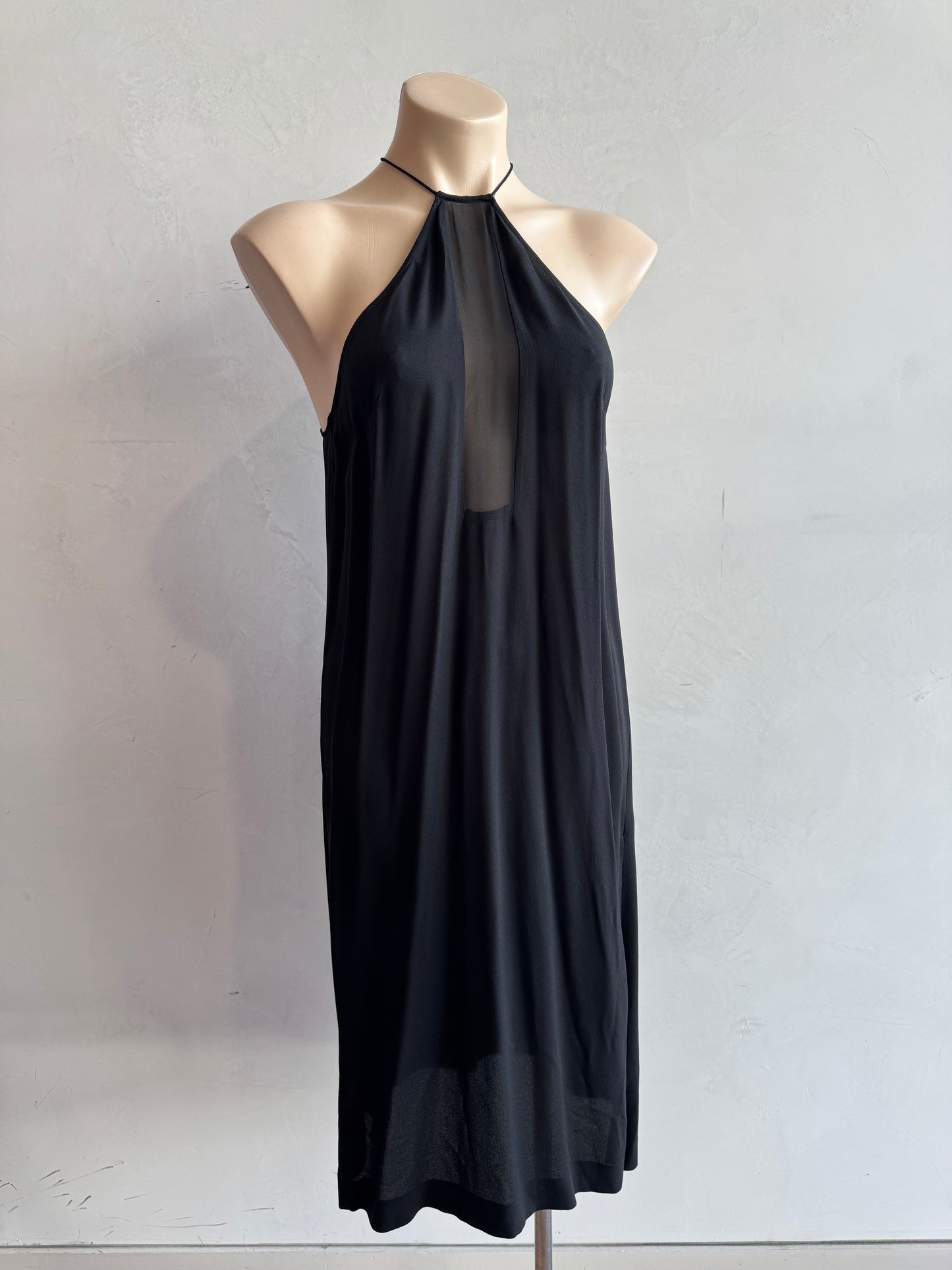 Dion Lee Black Silk Dress - size 10