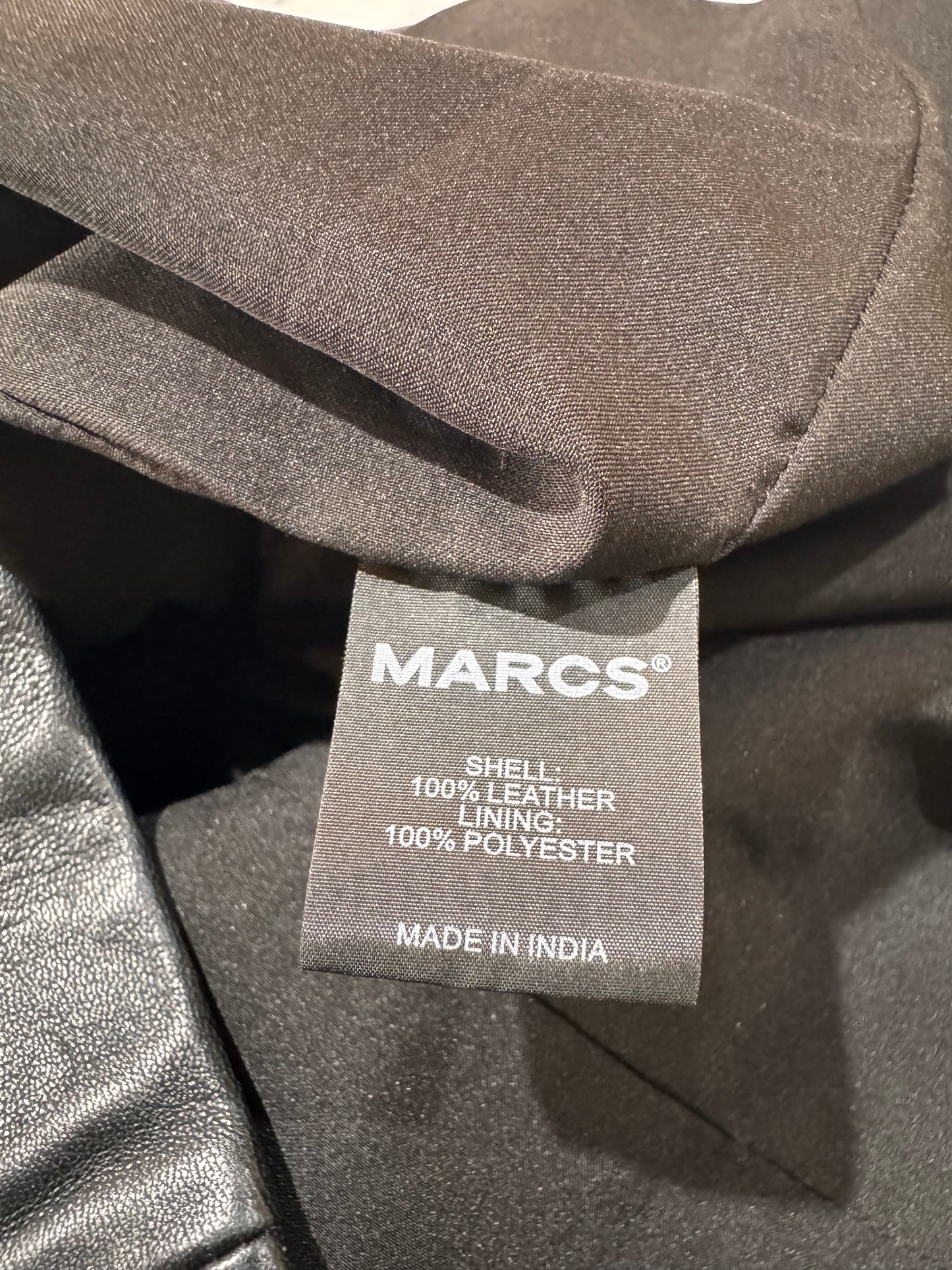 Marcs Black Mini Leather Skirt - size 6