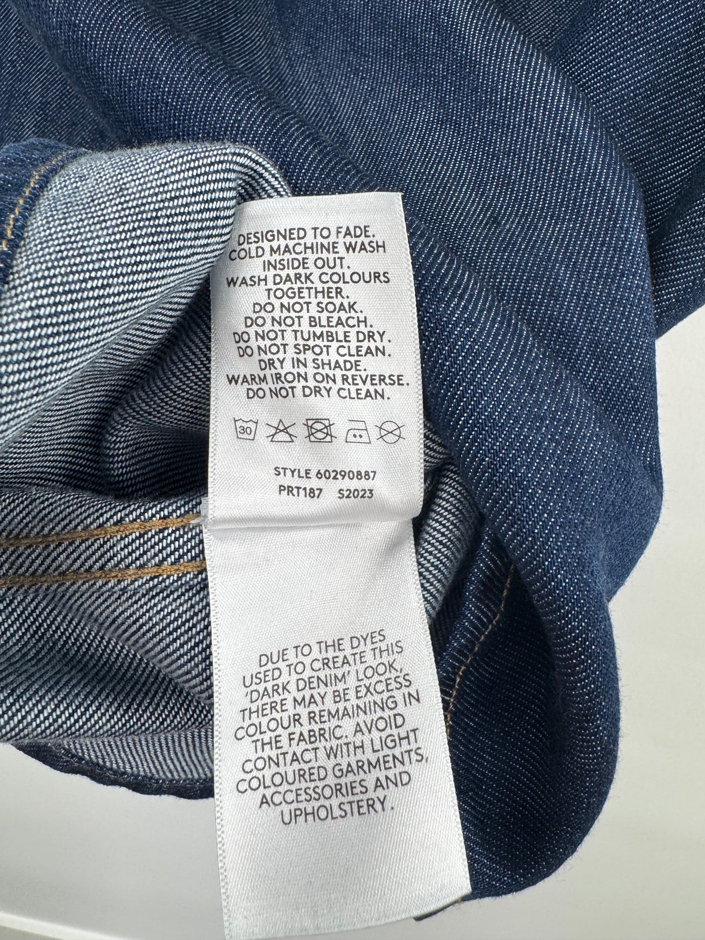 Country Road Tensile Dark Denim Shirt size 10