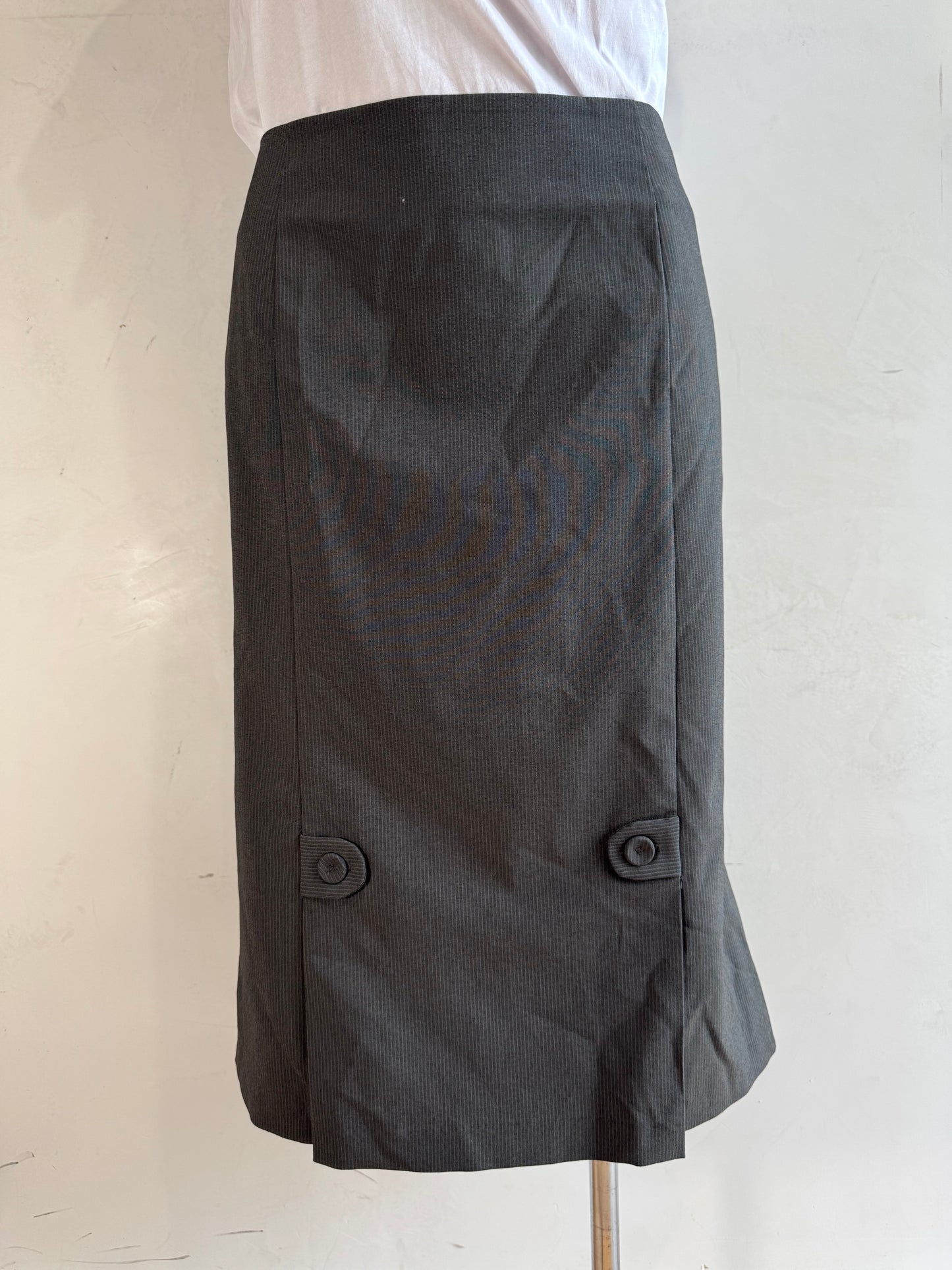 Vintage Cue Pinstripe Skirt - size 12