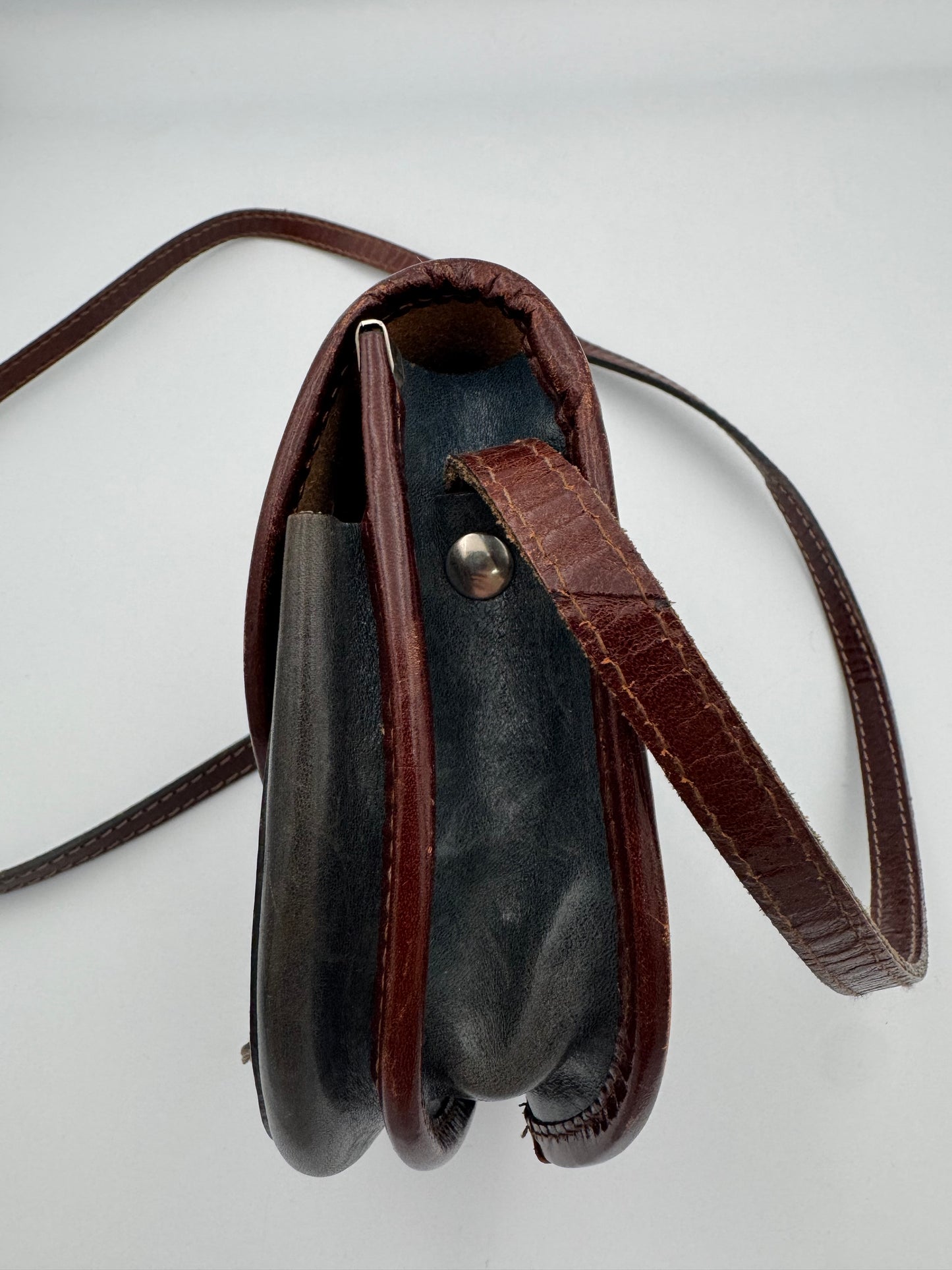 Vintage Vera Pelle Teal Mini Crossbody