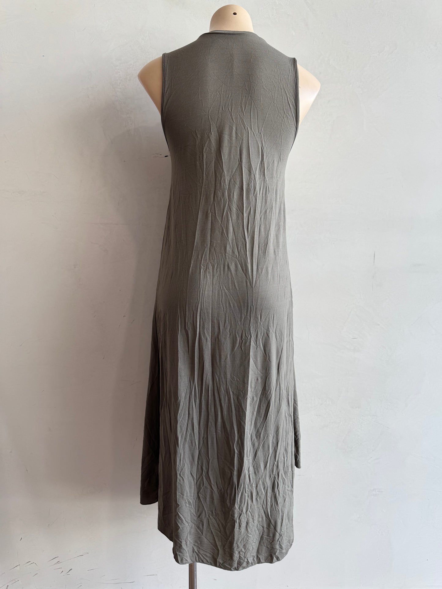 Metalicus olive sleeveless dress - size S