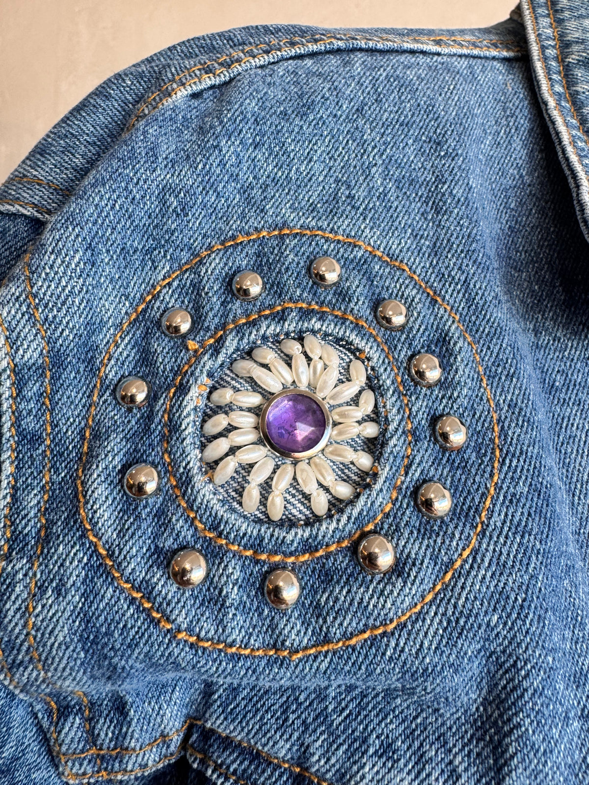 Vintage King Loon embellished denim Jacket - size M