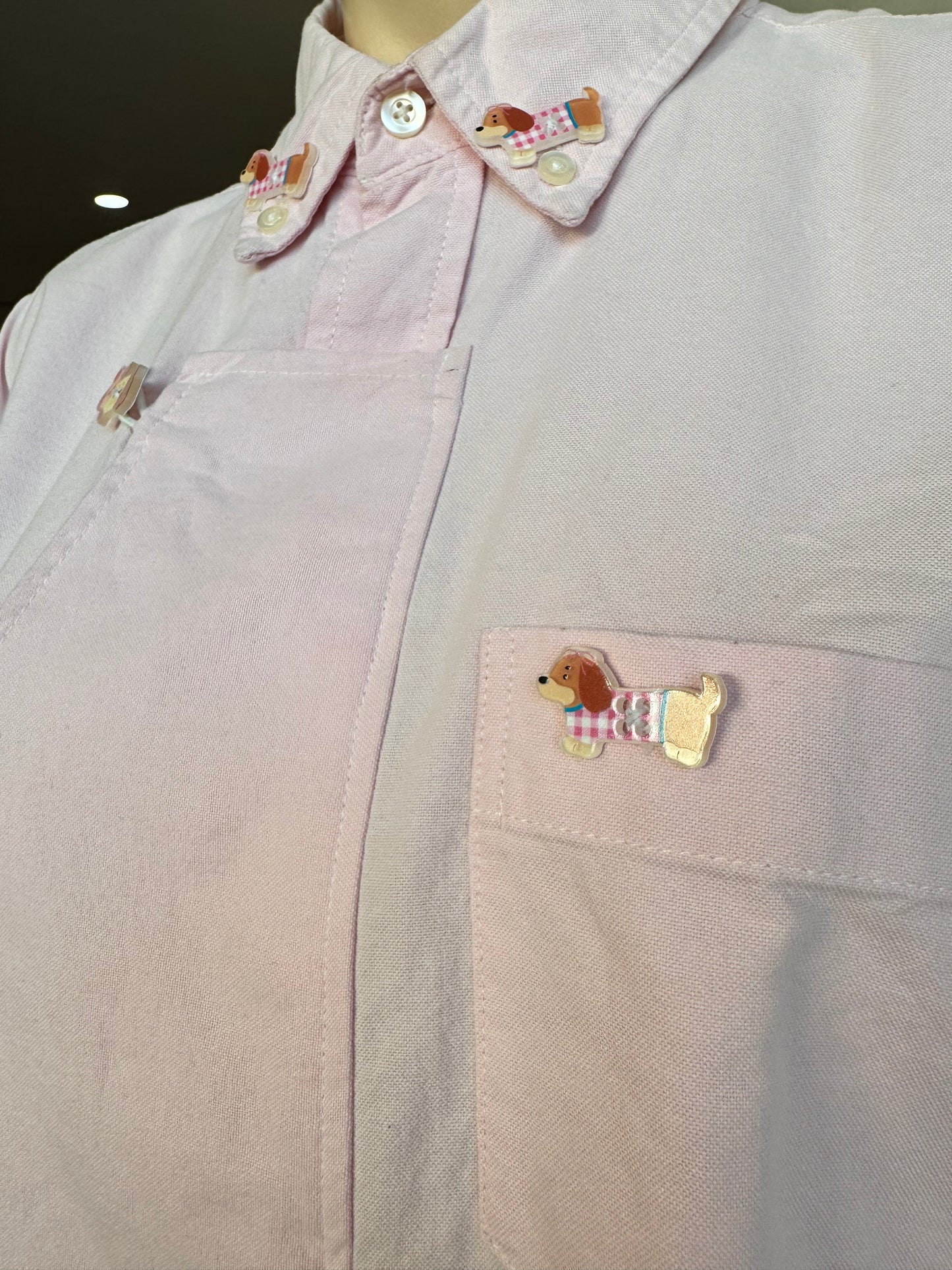 Upcycled Gap pink shirt - size L