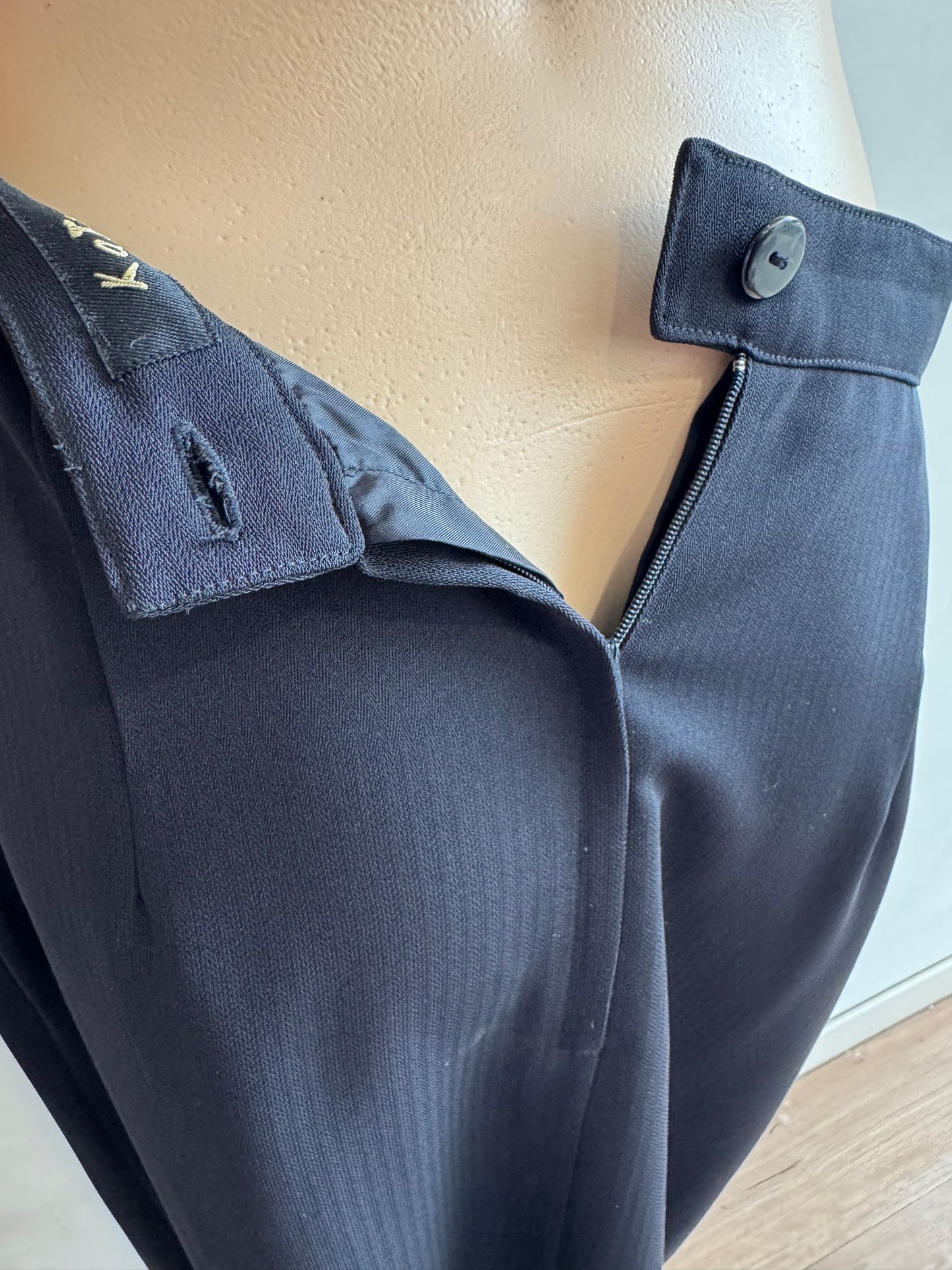 Vintage Katie’s Navy Maxi Split Skirt - size 14