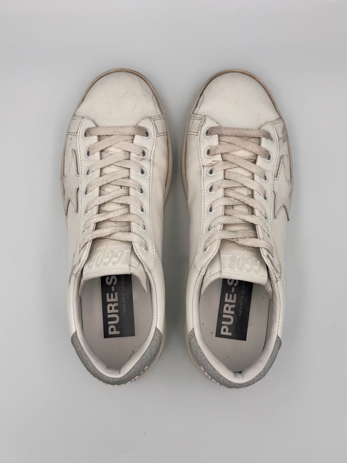 Golden Goose Silver Sneakers Size 39