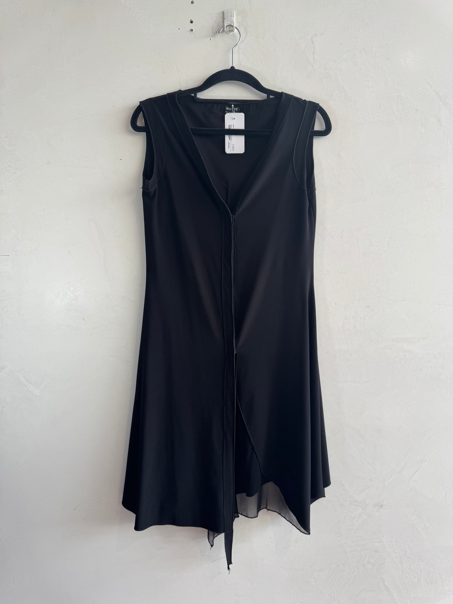 Motto black long vest - size S