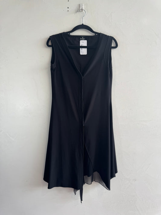 Motto black long vest - size S