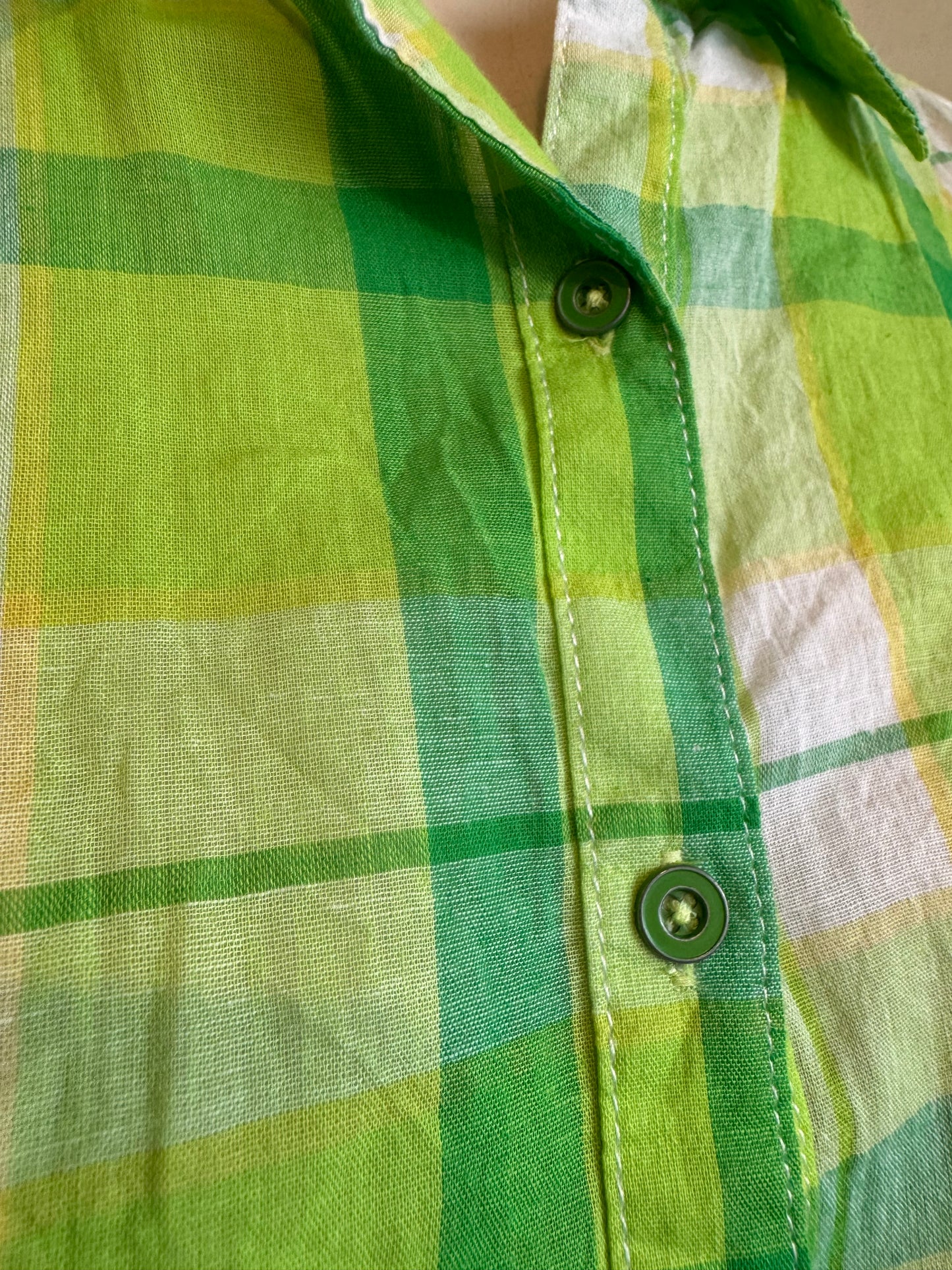 Shojo Green Check Shirt - size XS