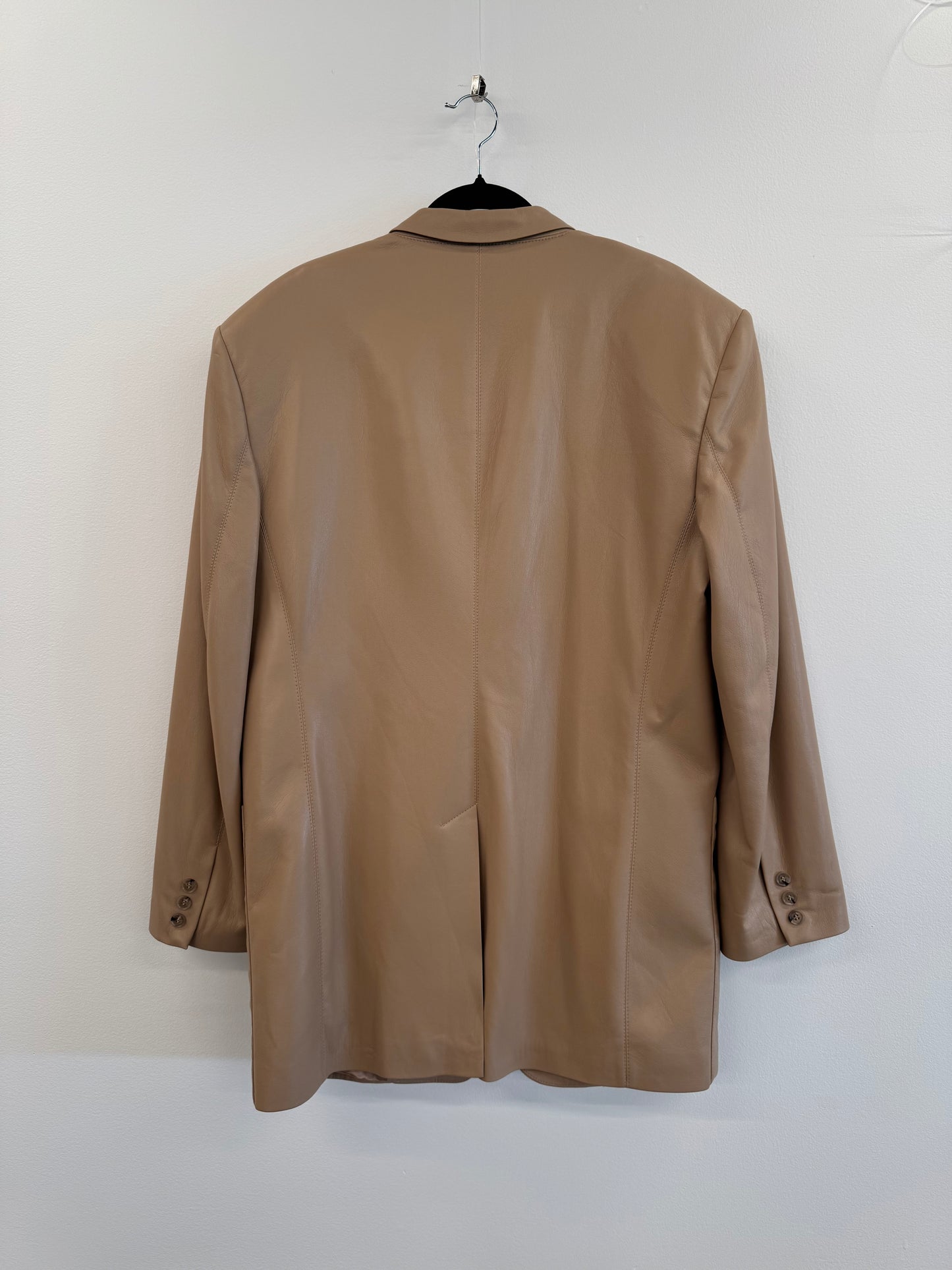 Nanuska Beige Vegan Blazer - Size L