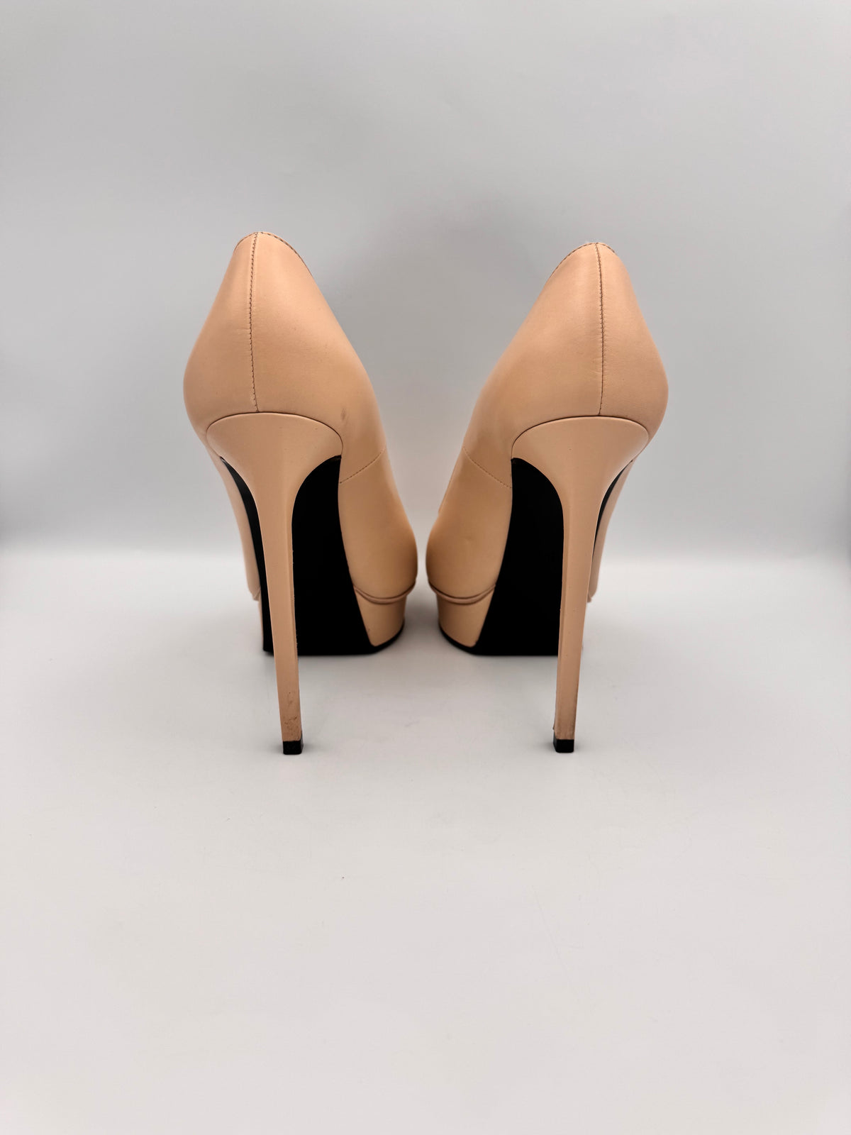 Saint Laurent Beige Platform Pump Size 39
