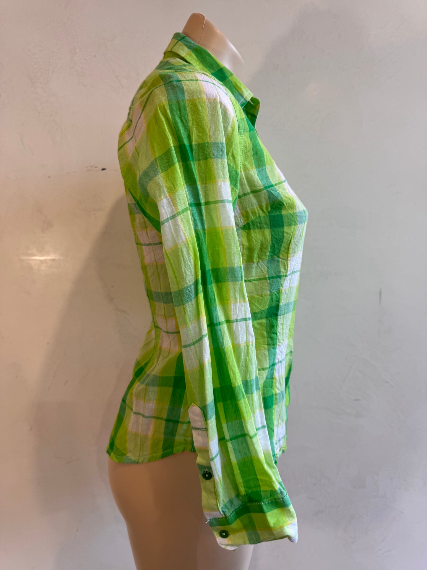 Shojo Green Check Shirt - size XS