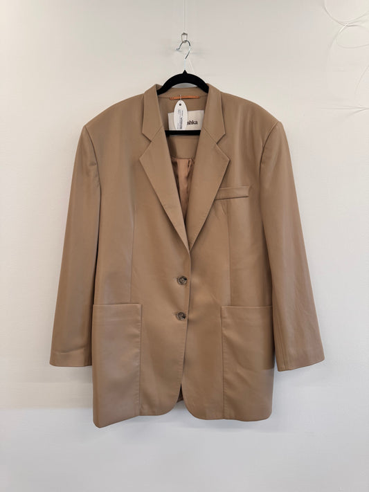 Nanuska Beige Vegan Blazer - Size L