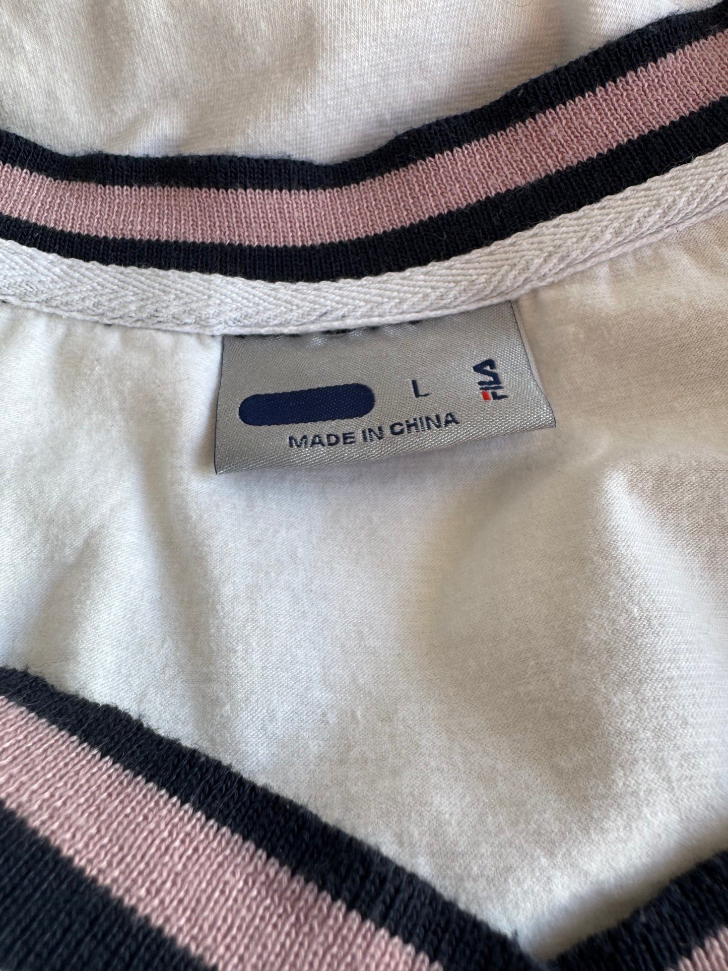 Fila long sleeve white top - size L