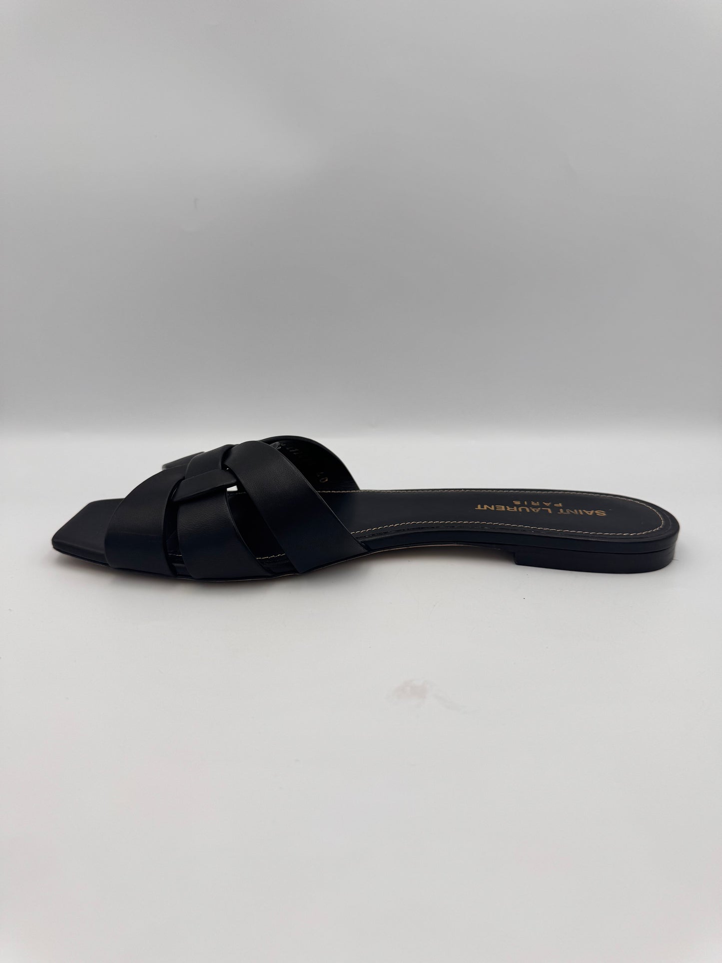Yves Saint Laurent Black Slides Size 40