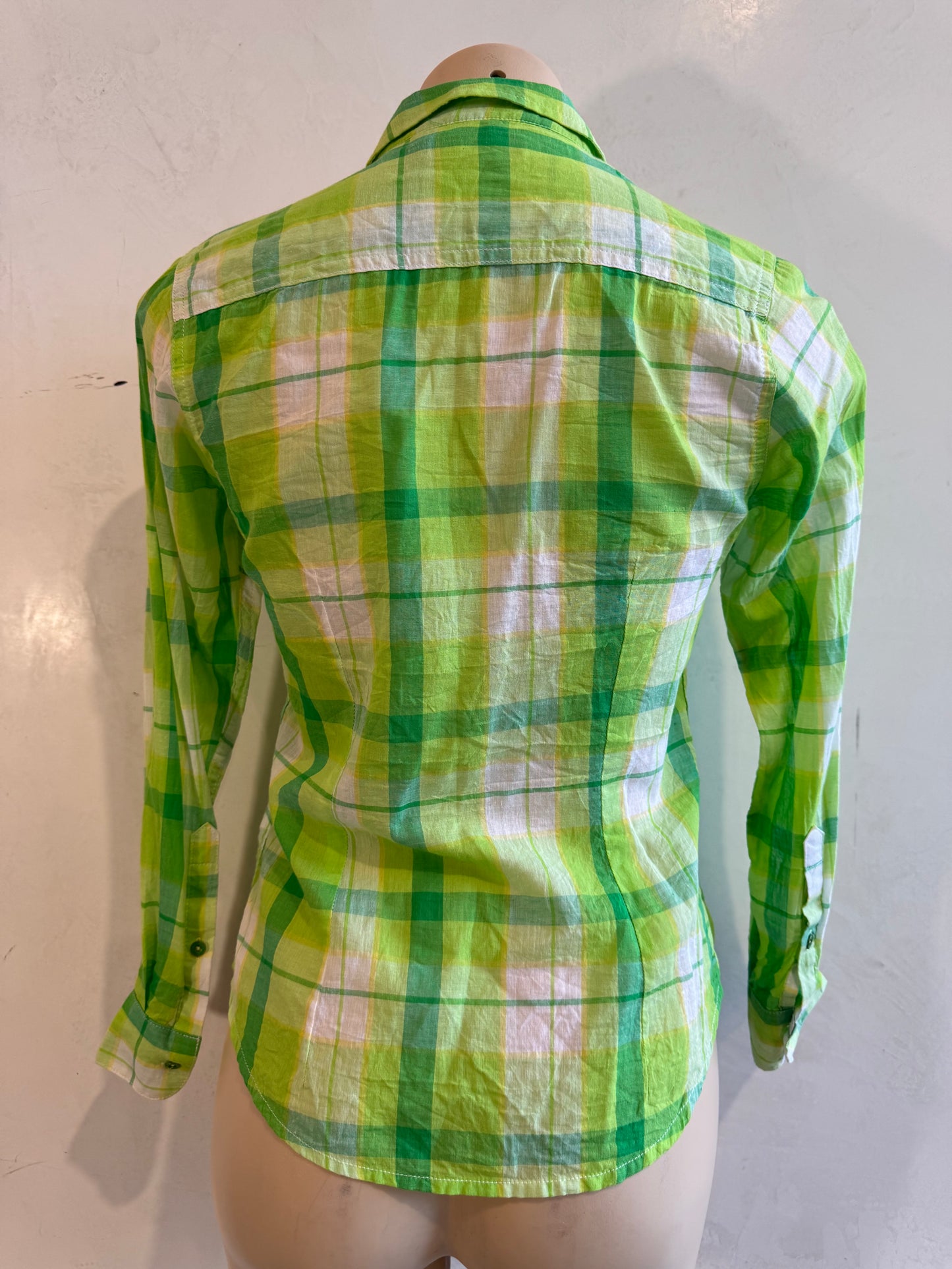 Shojo Green Check Shirt - size XS