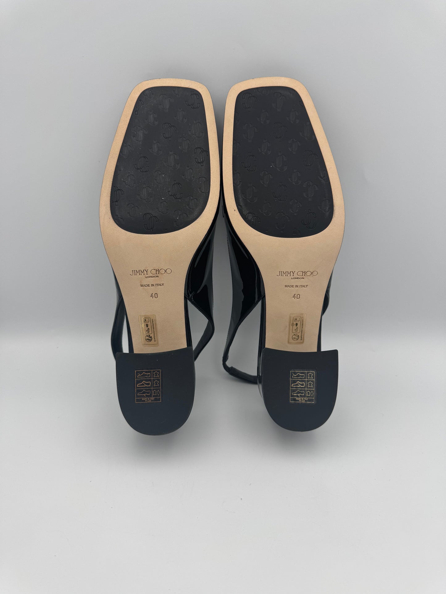 Jimmy Choo Diamond Tilda Soft Patent Black Size 40