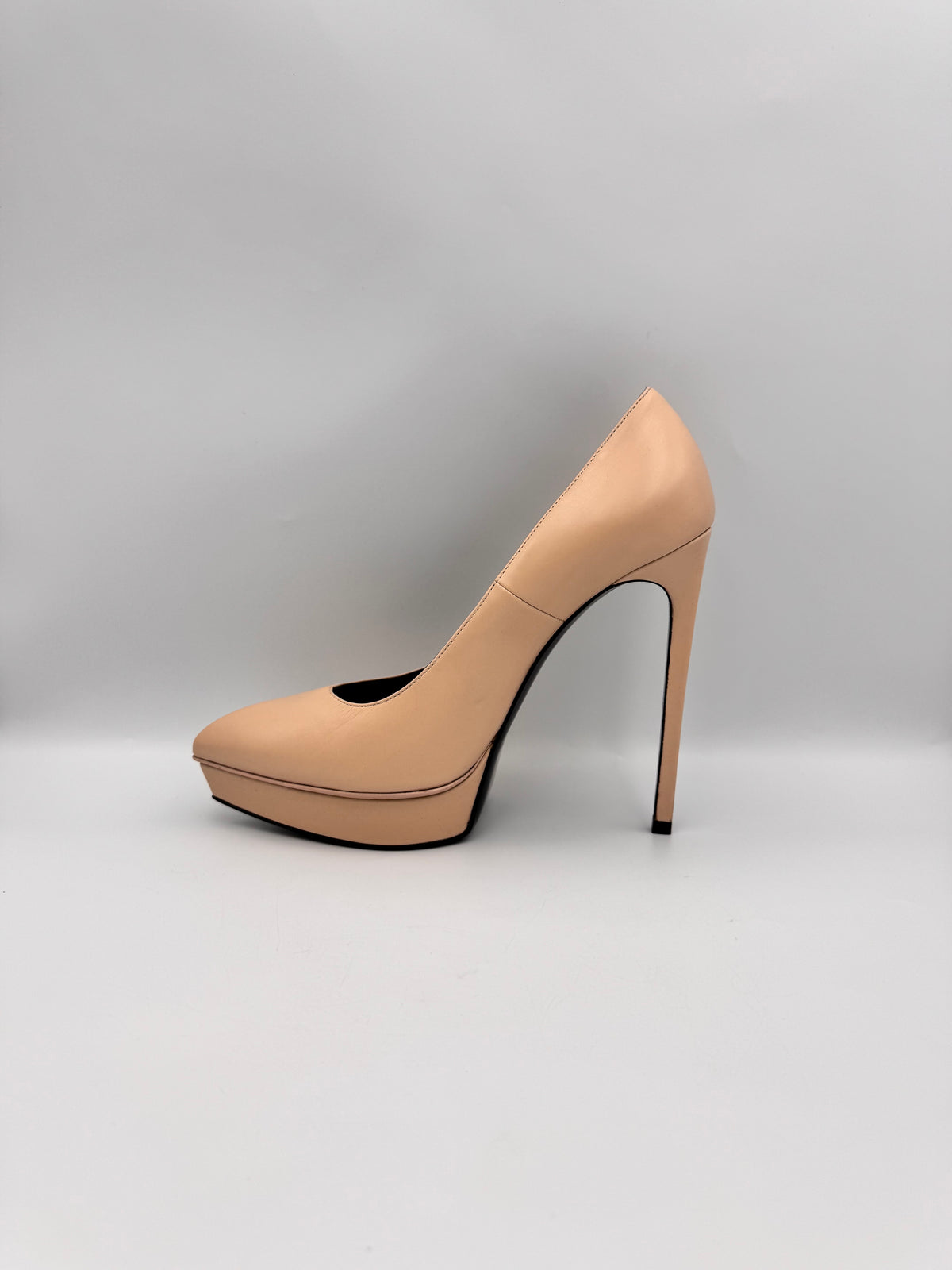 Saint Laurent Beige Platform Pump Size 39