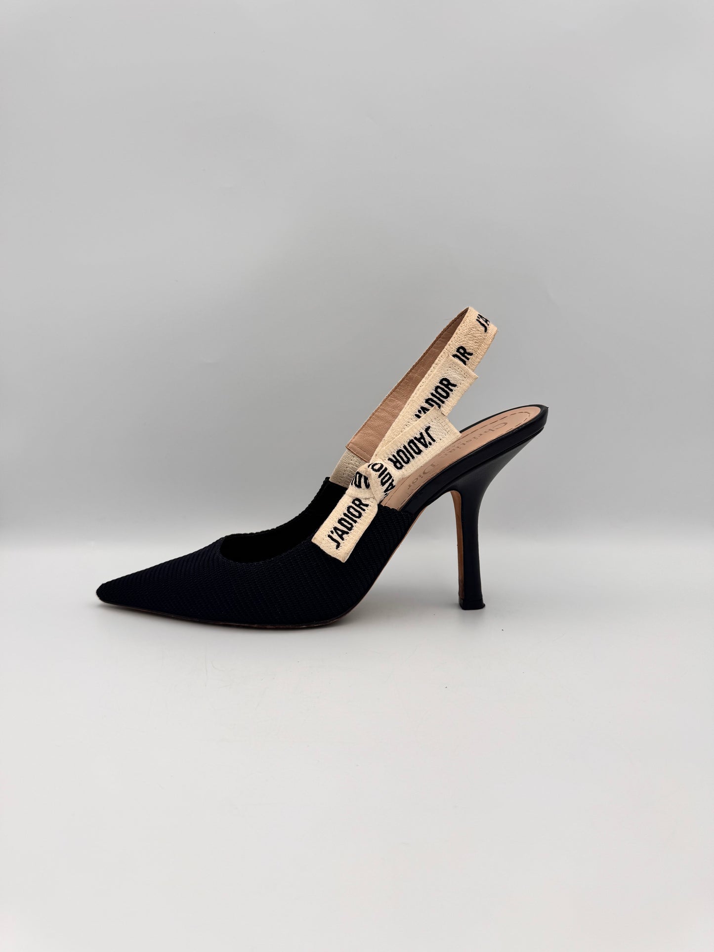Dior Black Slingback Heel Size 39.5