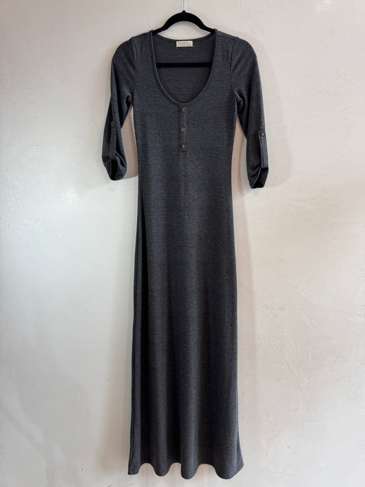 Solemio grey maxi dress - size s