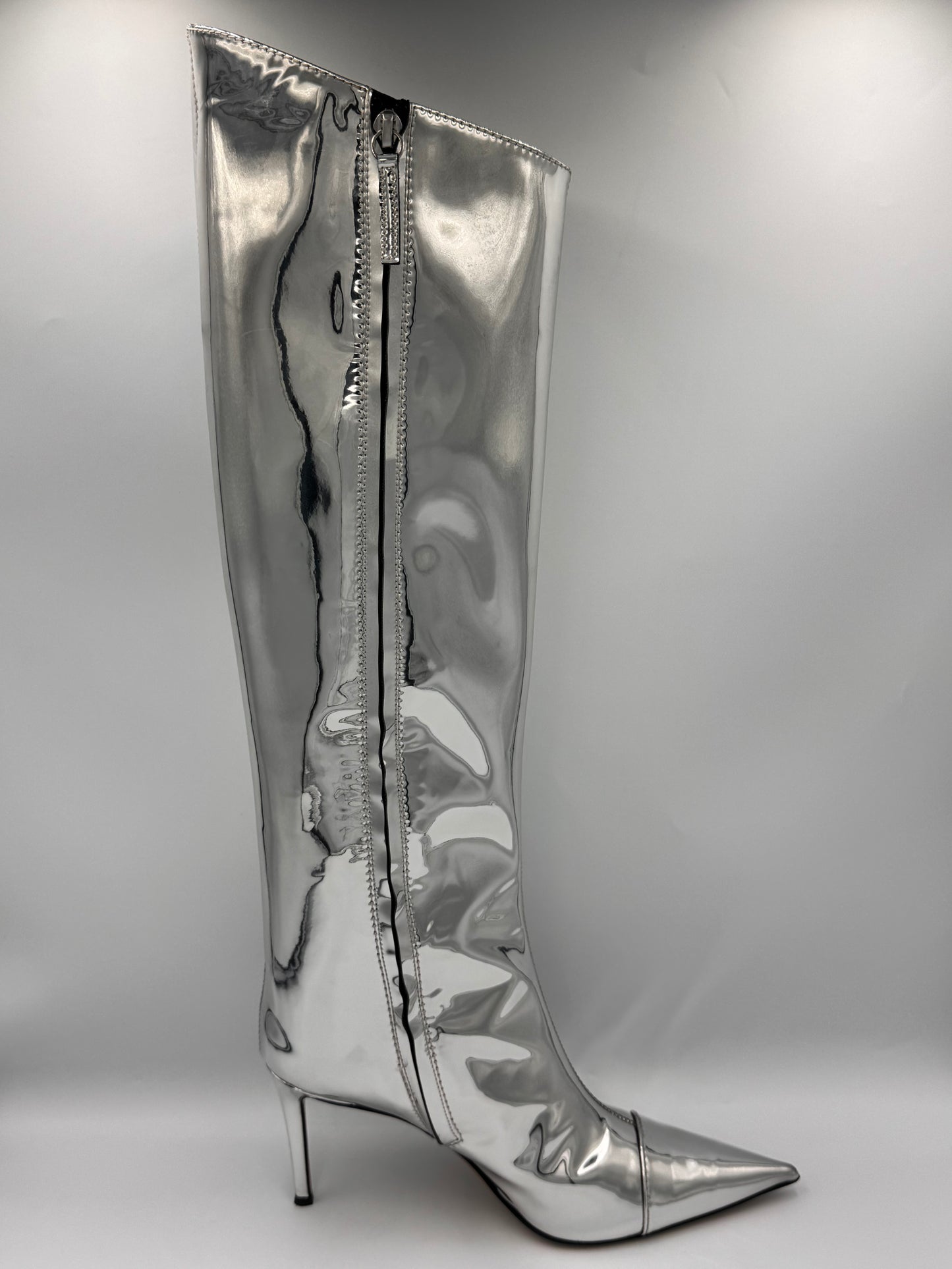 ALEXANDRE VAULTHIER Silver Knee-High Boots size 39
