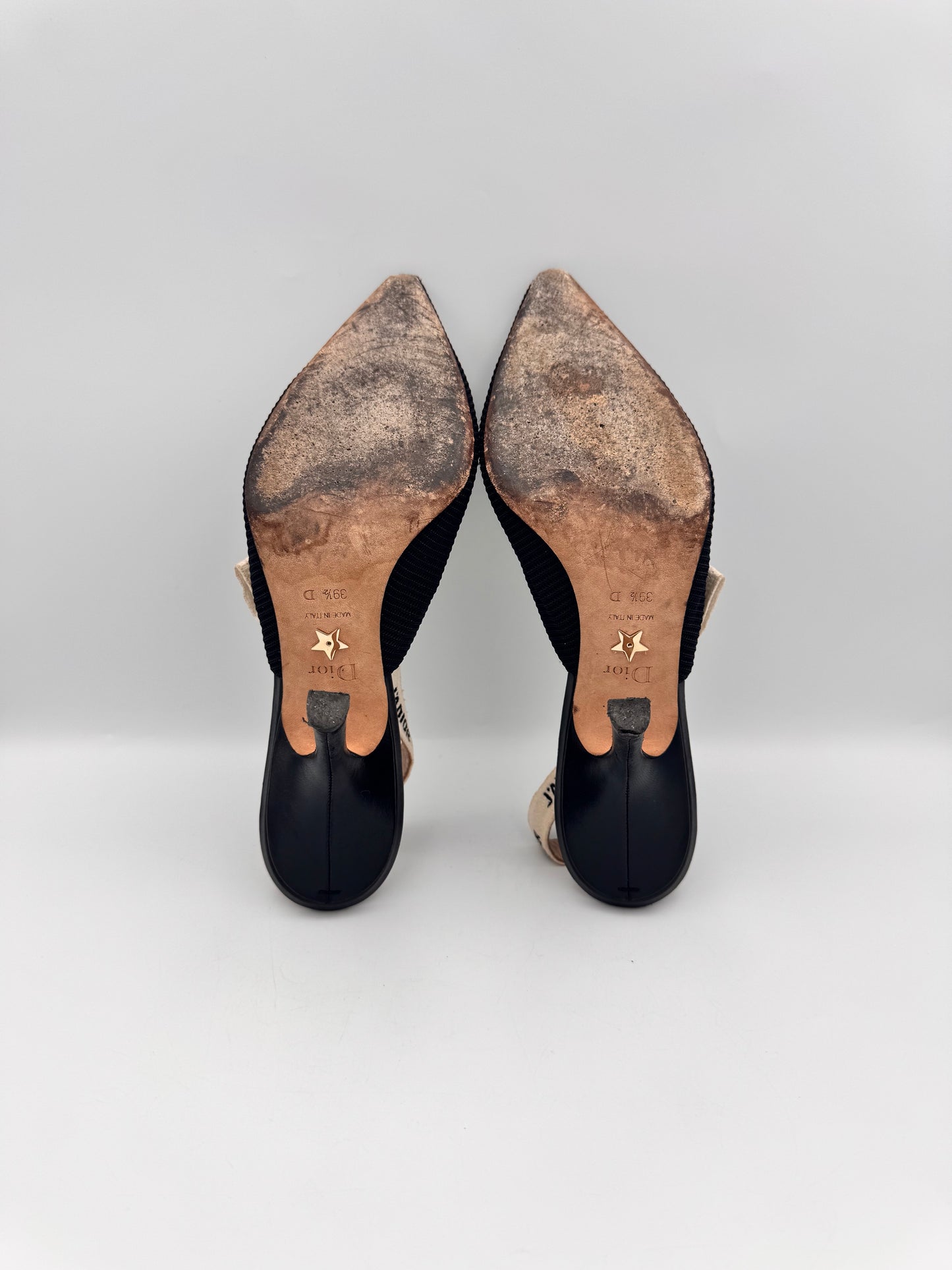 Dior Black Slingback Heel Size 39.5