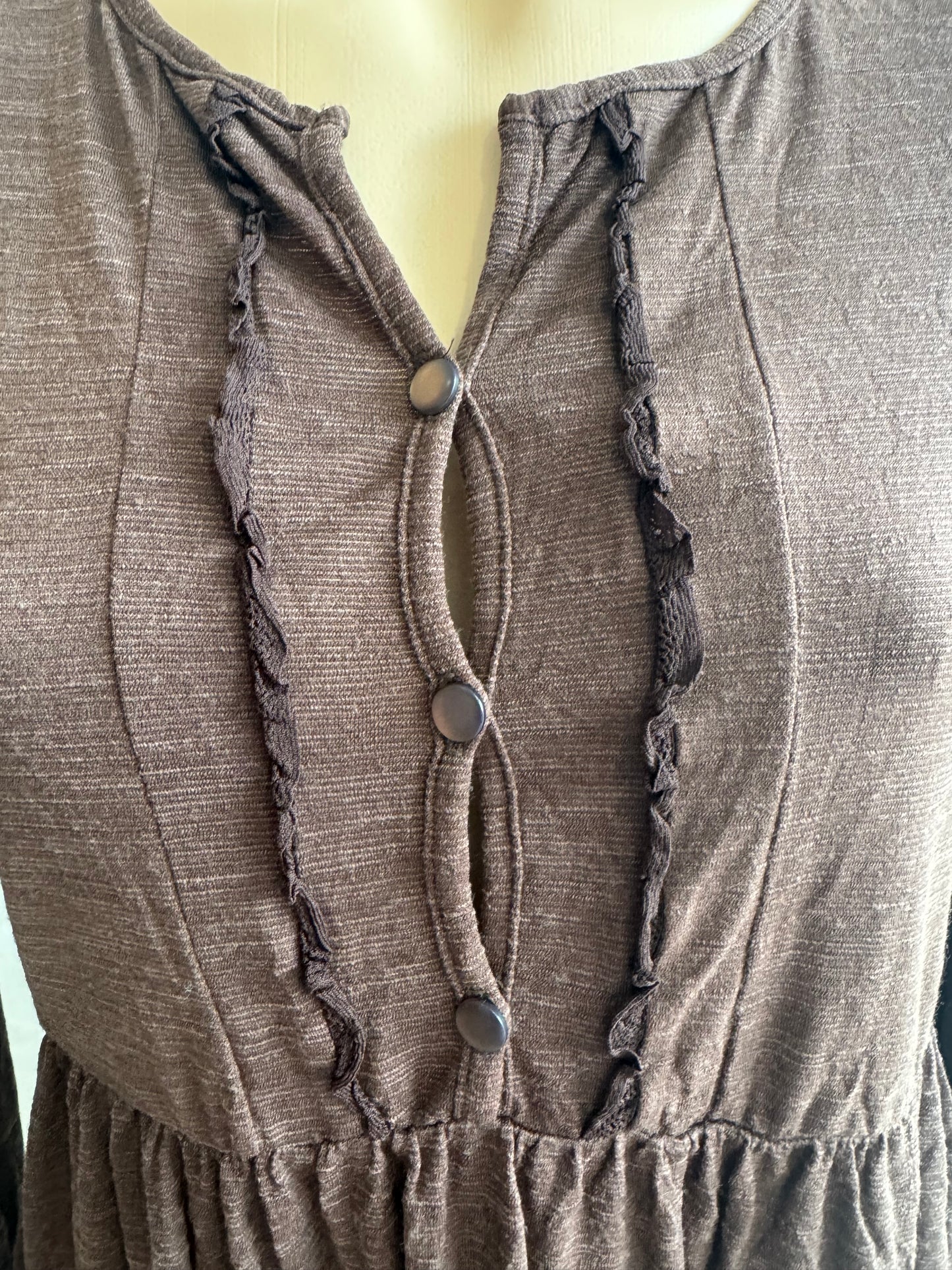 Vigorella brown long sleeve dress - Size S