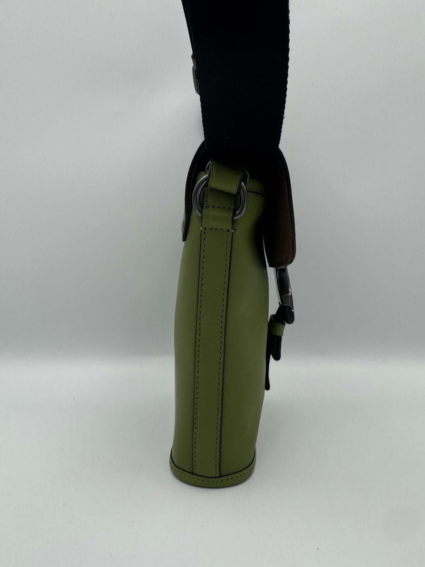 Coach Men's Track Small Flap Crossbody Signature Khaki Olive Green CC027