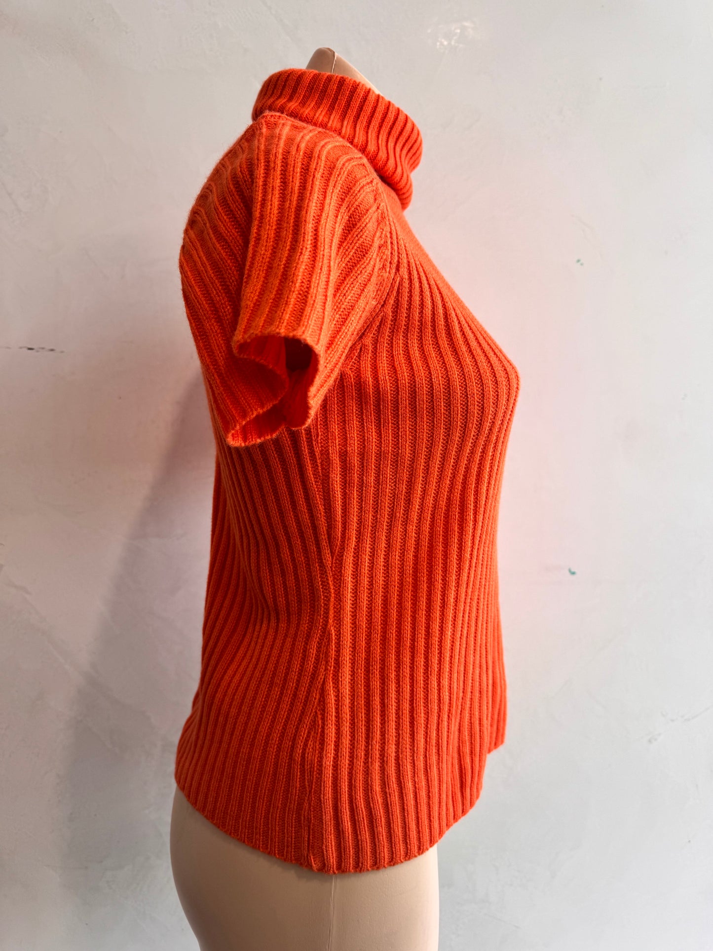 Suji Kim Orange Knit Top size S