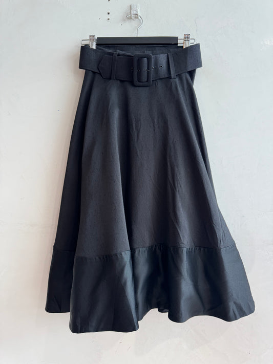 Coast Black Midi Skirt with Belt - size 8