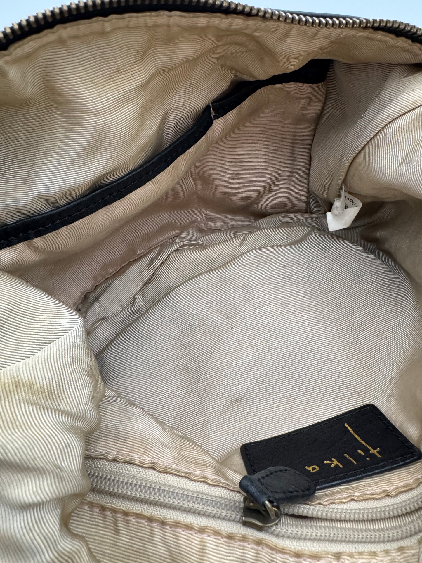 Tikah Black Leather Sling Bag