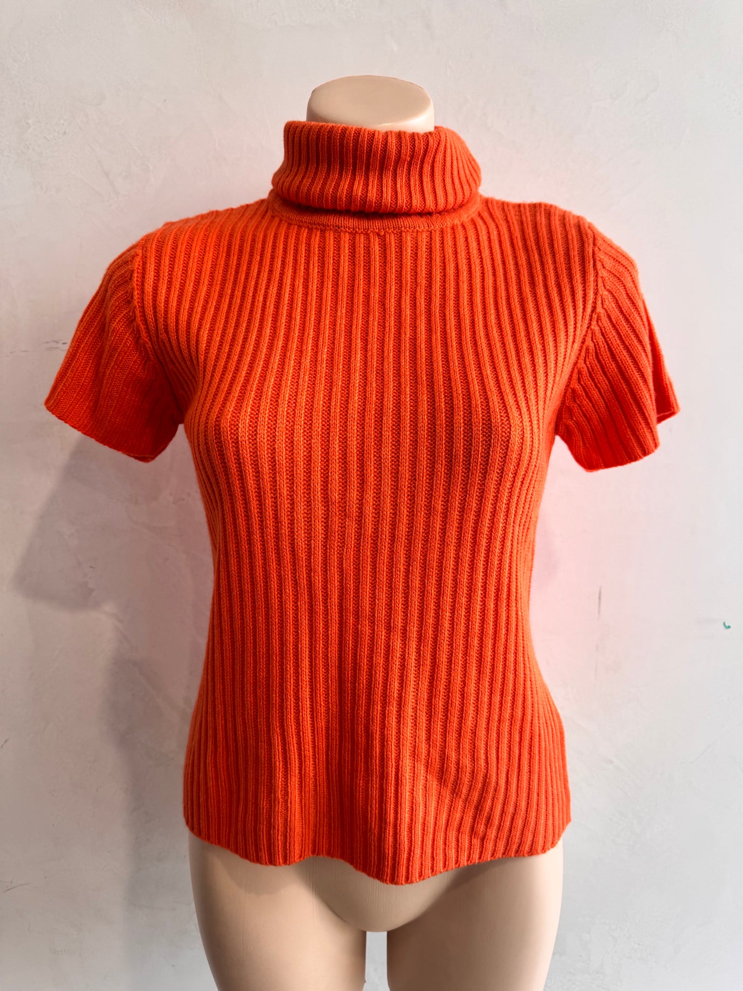 Suji Kim Orange Knit Top size S