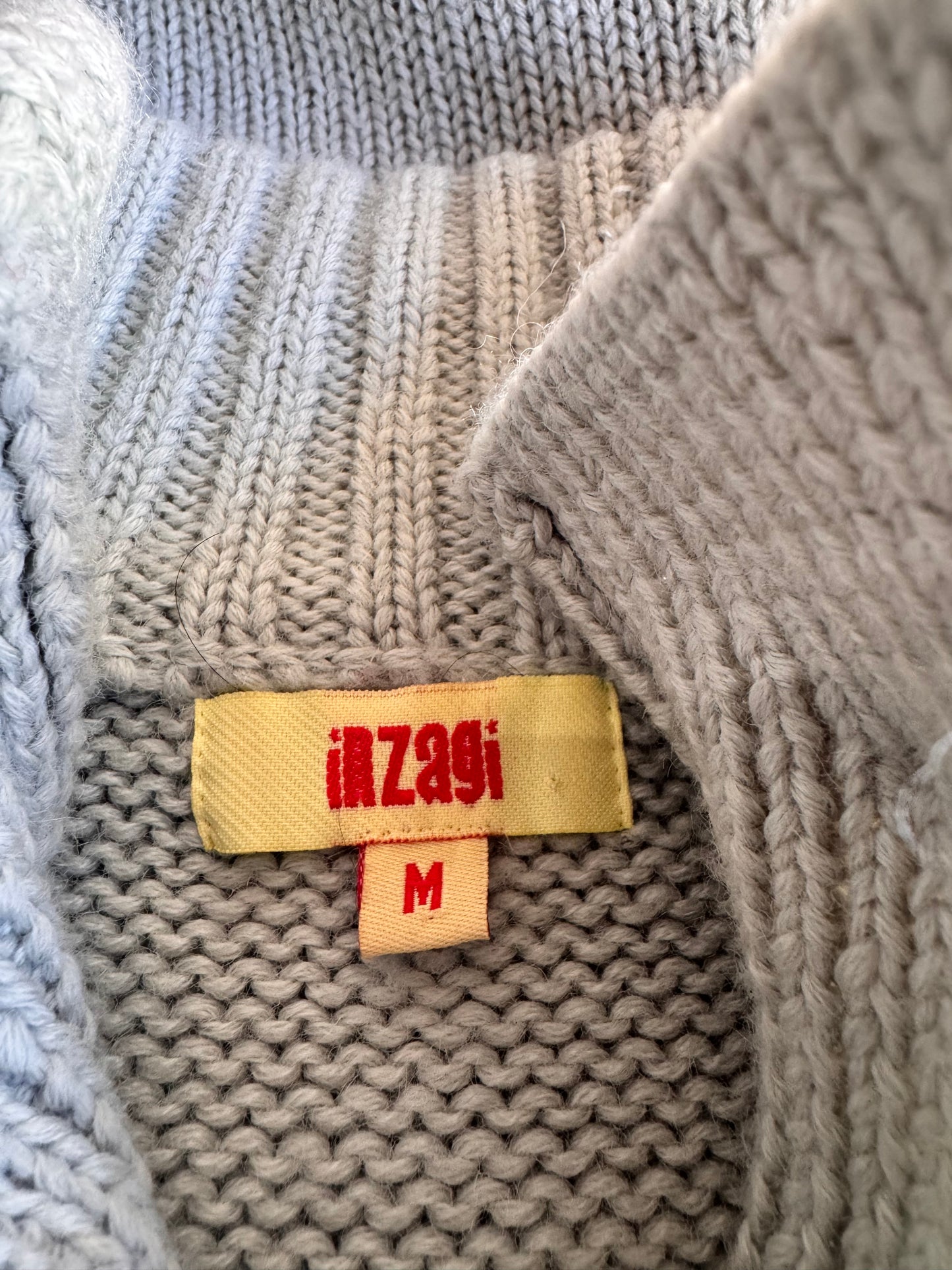 Inzagi Grey 50% wool knit top