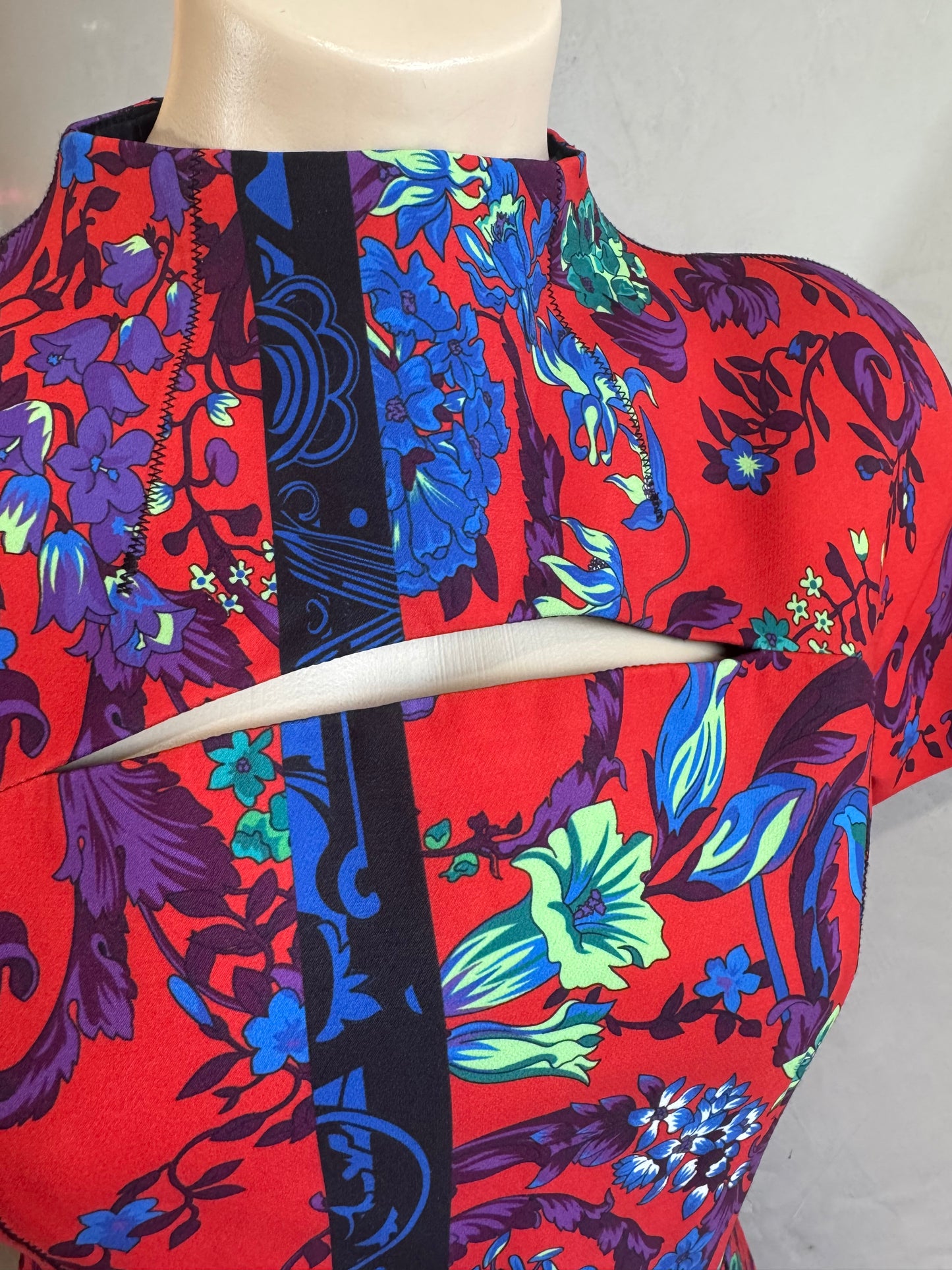 Versace multi print mini dress - size L