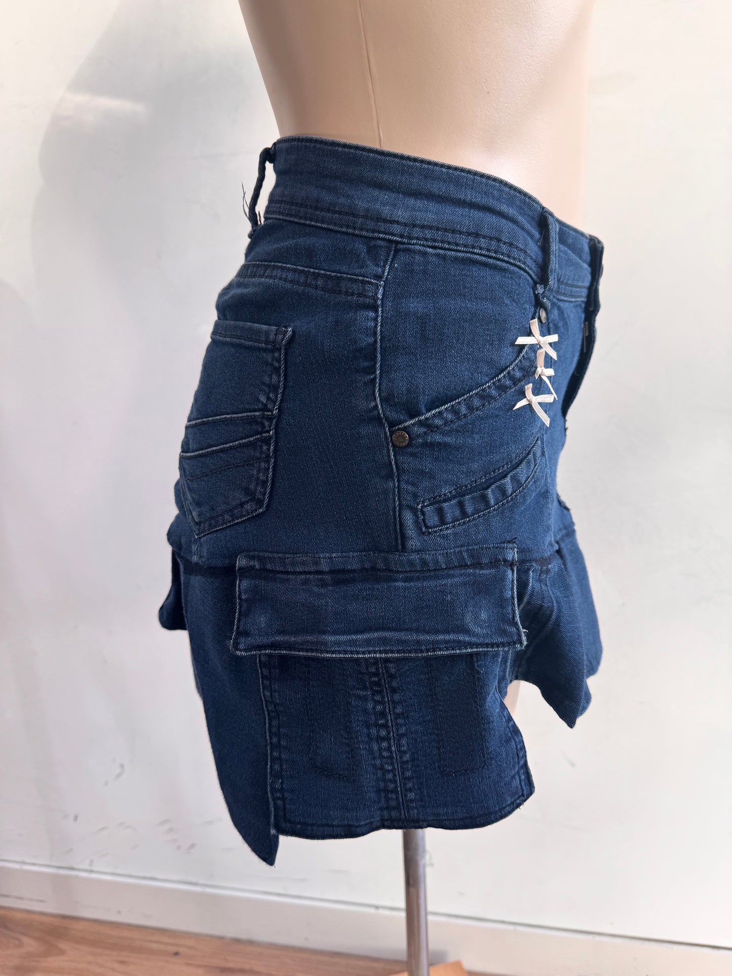 Upcycled Forever New Jeans mini Skirt - size 8